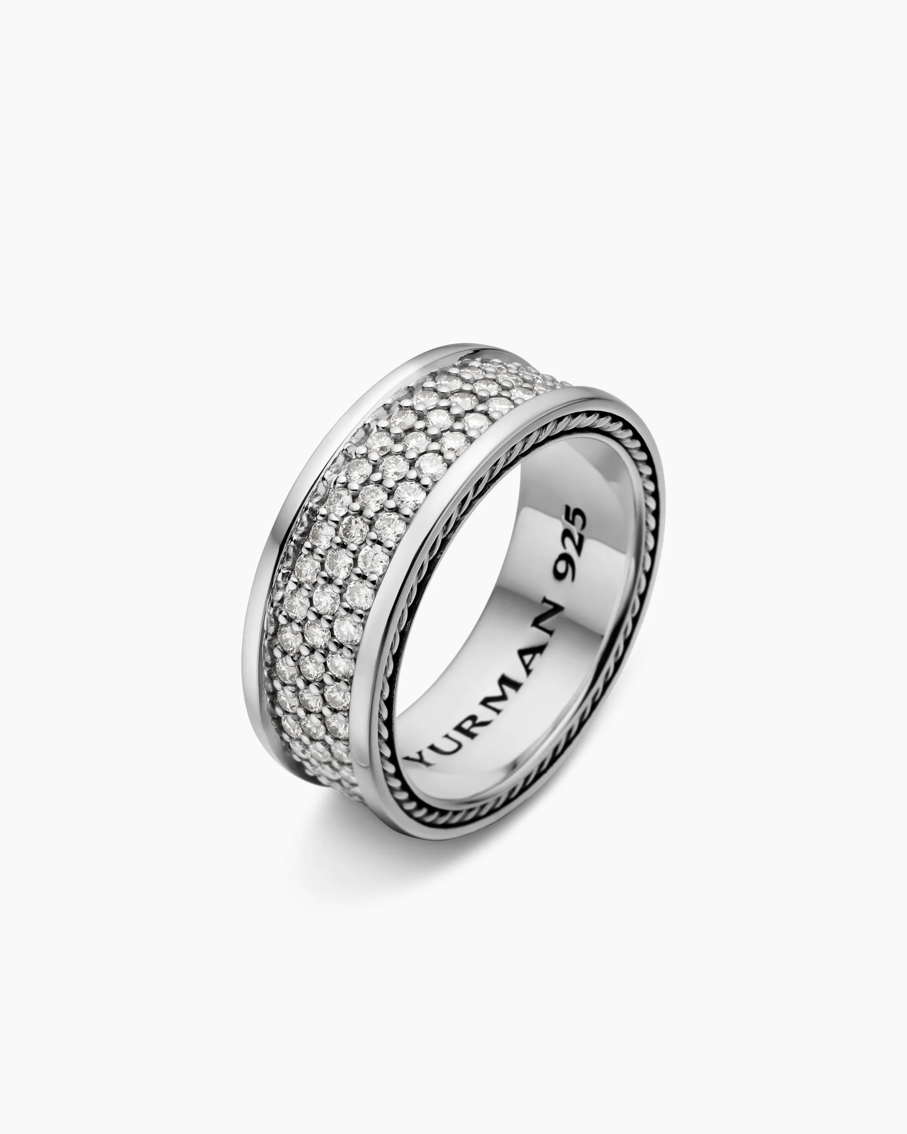 Streamline® Pavé Three Row Band Ring in 18K Rose Gold with Cognac Diamonds, 8.5mm 17 Streamline® Pavé Three Row Band Ring in 18K Rose Gold with Cognac Diamonds, 8.5mm