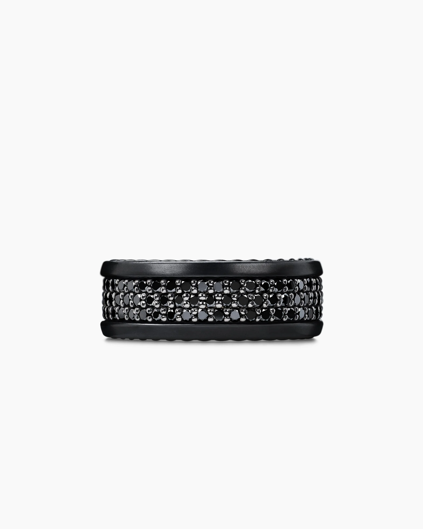 Streamline® Pavé Three Row Band Ring in 18K Rose Gold with Cognac Diamonds, 8.5mm 4 Streamline® Pavé Three Row Band Ring in 18K Rose Gold with Cognac Diamonds, 8.5mm