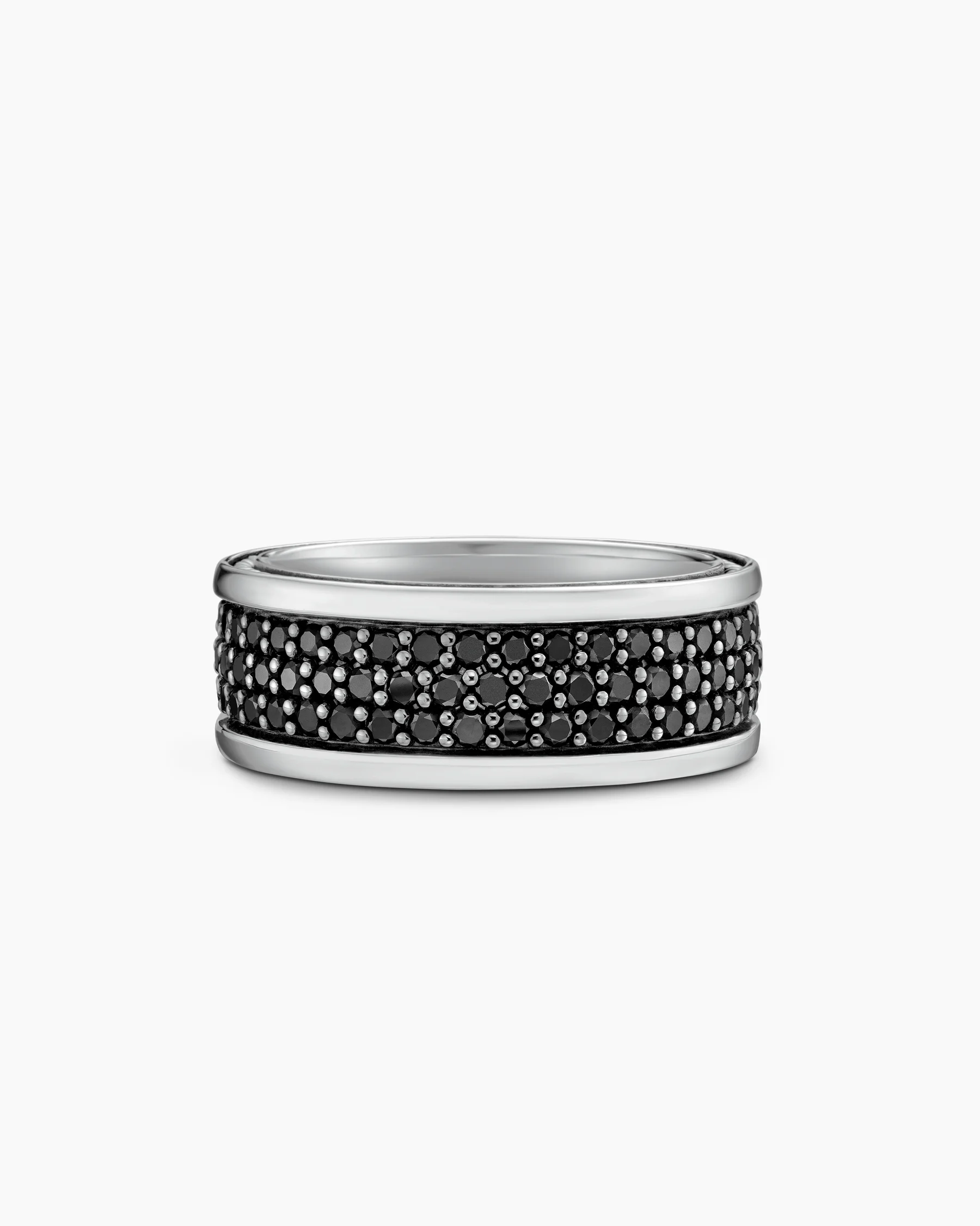 Streamline® Pavé Three Row Band Ring in 18K Rose Gold with Cognac Diamonds, 8.5mm 8 Streamline® Pavé Three Row Band Ring in 18K Rose Gold with Cognac Diamonds, 8.5mm