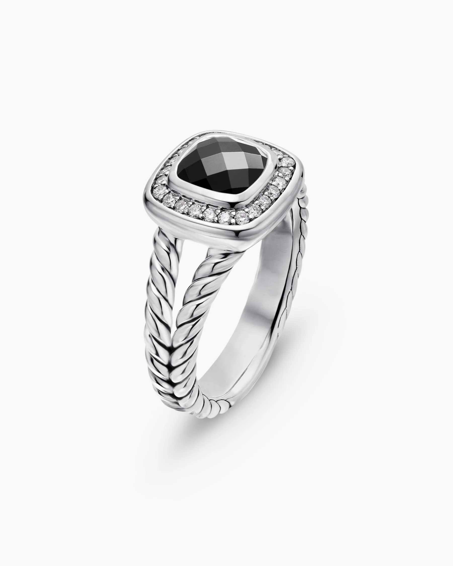 Petite Albion® Ring in Sterling Silver with Amethyst and Diamonds, 7mm 11 Petite Albion® Ring in Sterling Silver with Amethyst and Diamonds, 7mm