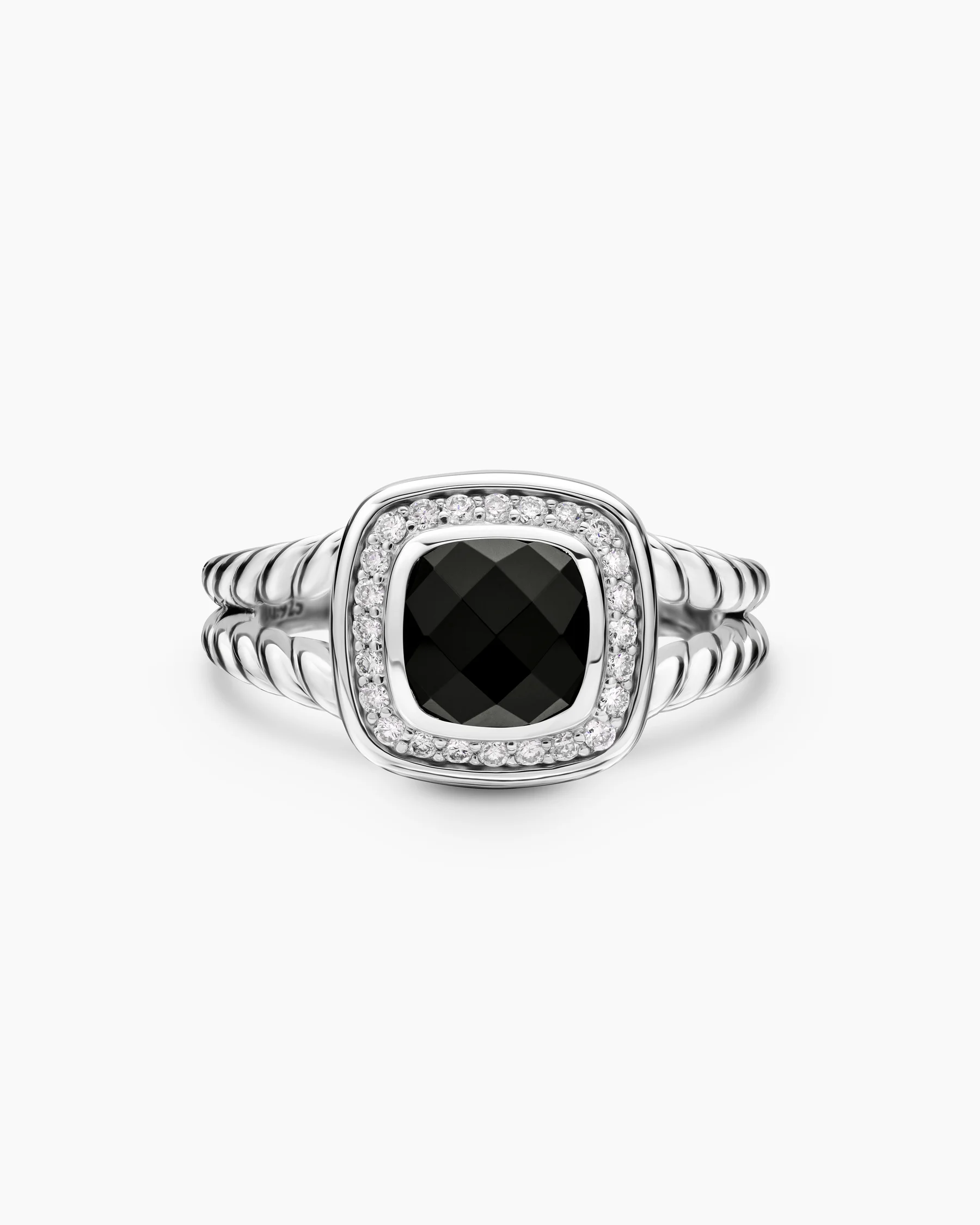 Petite Albion® Ring in Sterling Silver with Amethyst and Diamonds, 7mm 12 Petite Albion® Ring in Sterling Silver with Amethyst and Diamonds, 7mm