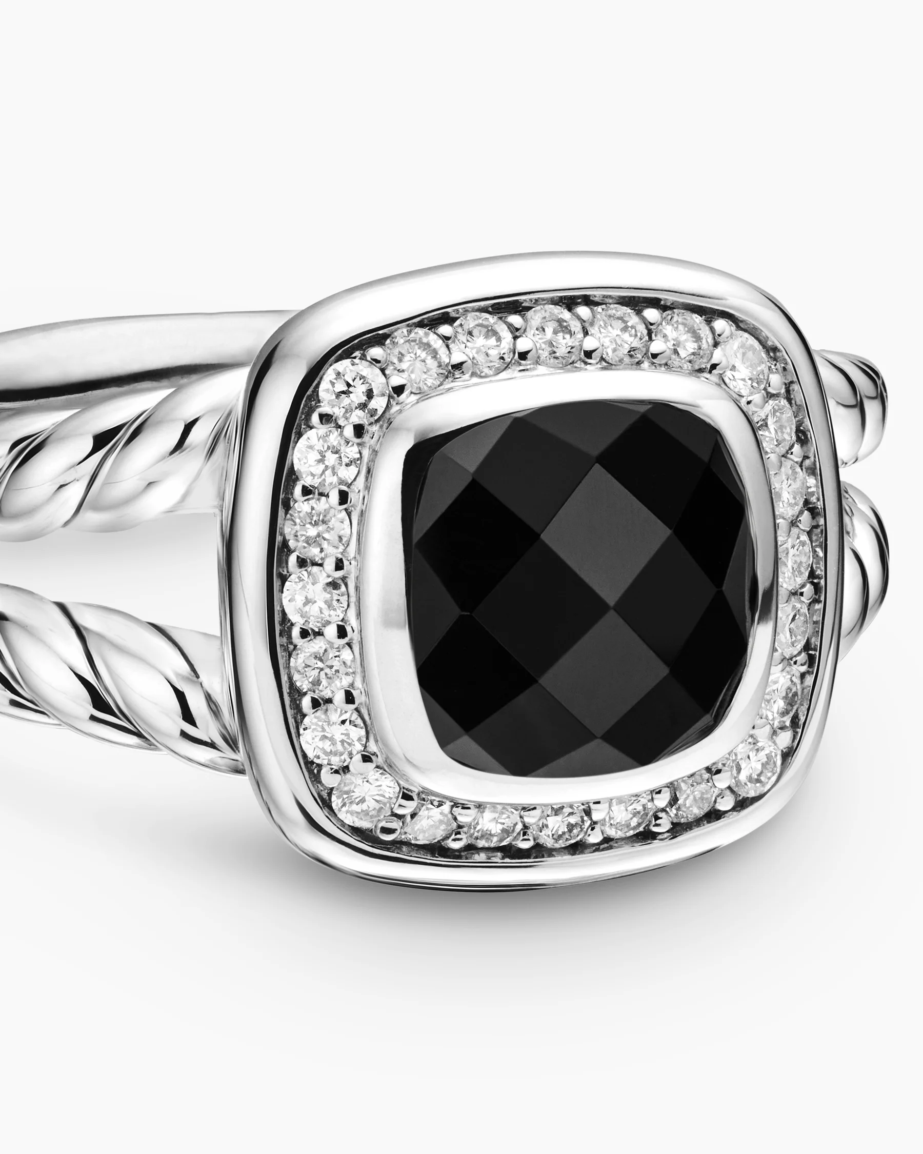 Petite Albion® Ring in Sterling Silver with Amethyst and Diamonds, 7mm 13 Petite Albion® Ring in Sterling Silver with Amethyst and Diamonds, 7mm