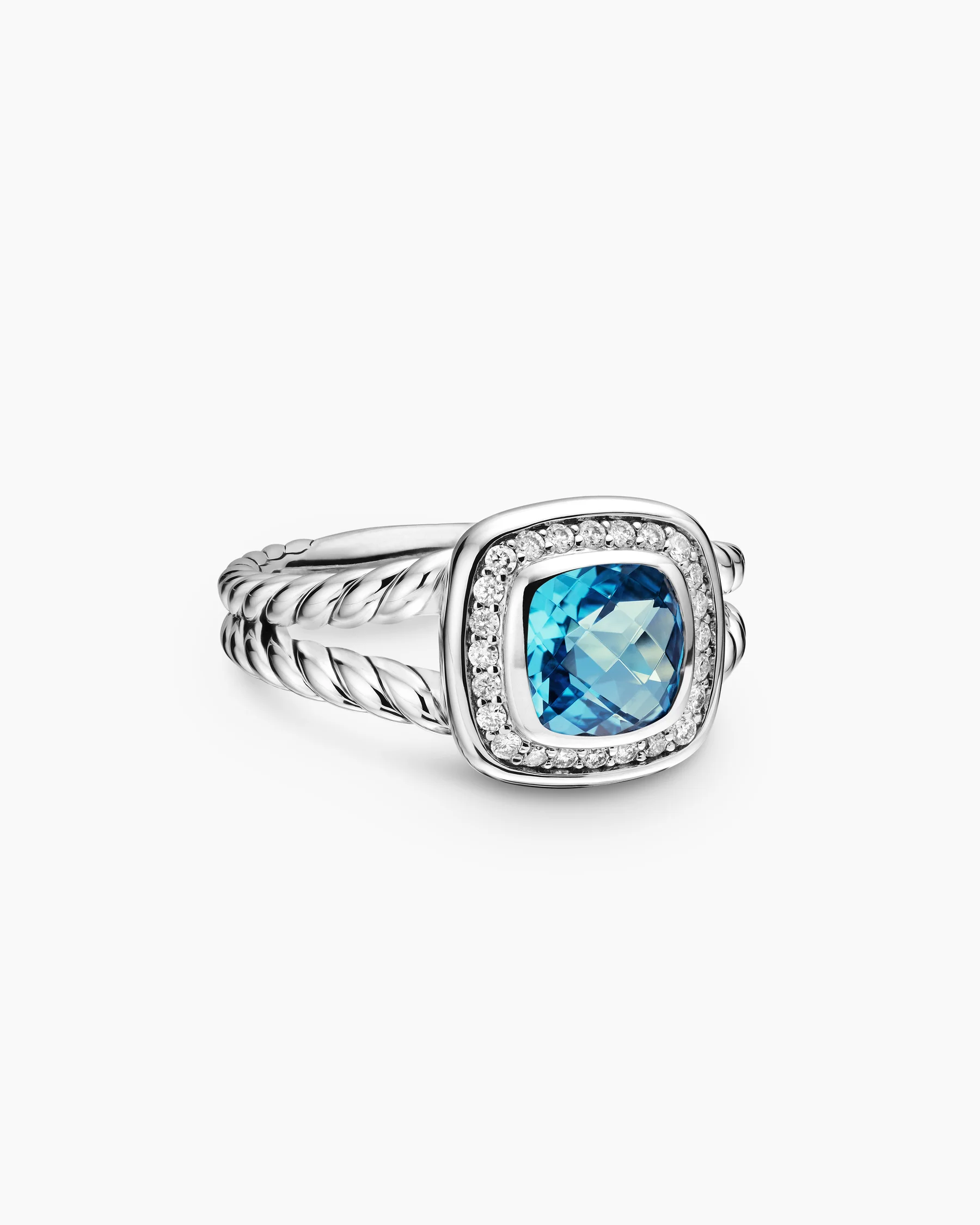 Petite Albion® Ring in Sterling Silver with Amethyst and Diamonds, 7mm 17 Petite Albion® Ring in Sterling Silver with Amethyst and Diamonds, 7mm