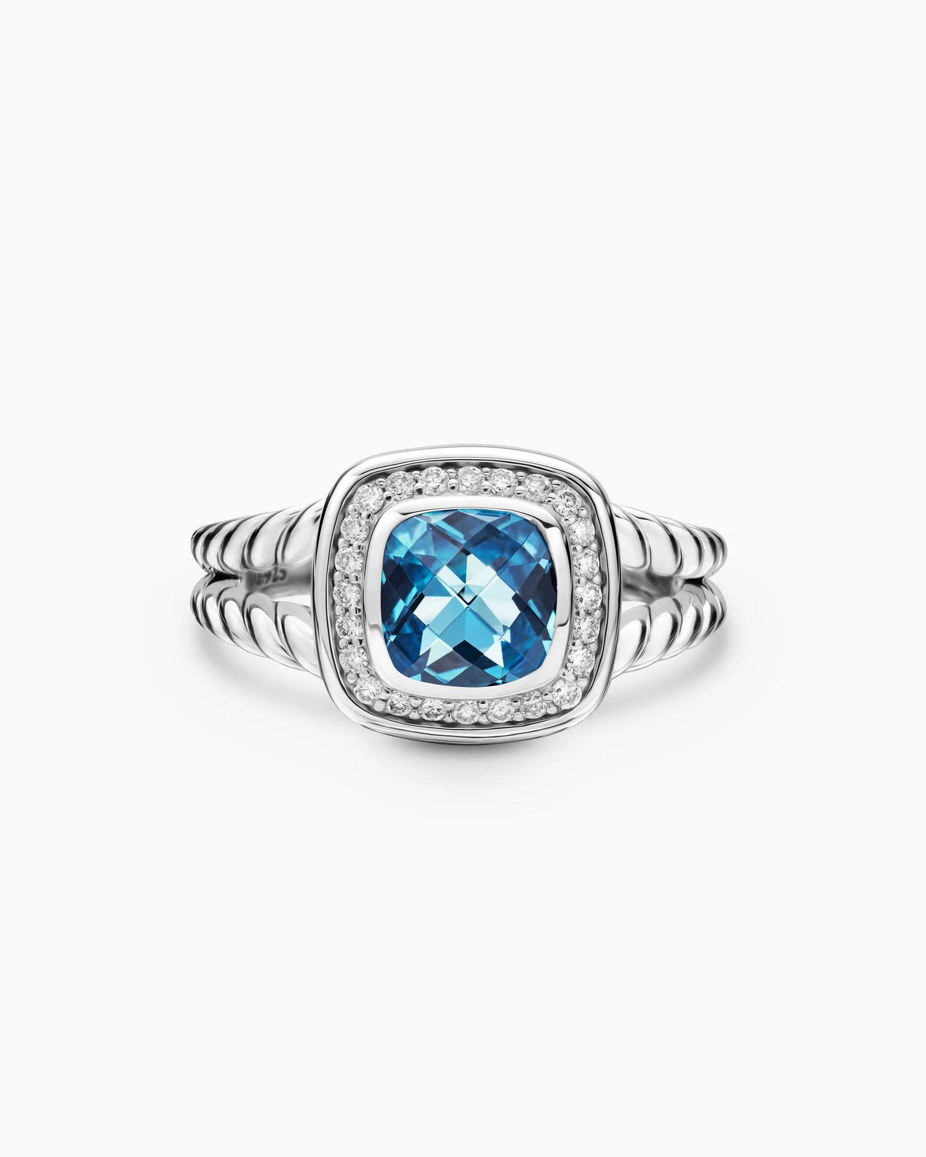 Petite Albion® Ring in Sterling Silver with Amethyst and Diamonds, 7mm 20 Petite Albion® Ring in Sterling Silver with Amethyst and Diamonds, 7mm