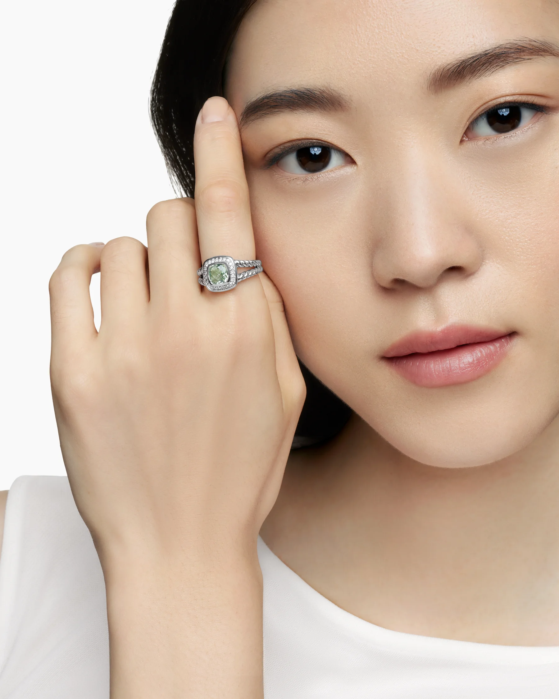 Petite Albion® Ring in Sterling Silver with Amethyst and Diamonds, 7mm 31 Petite Albion® Ring in Sterling Silver with Amethyst and Diamonds, 7mm