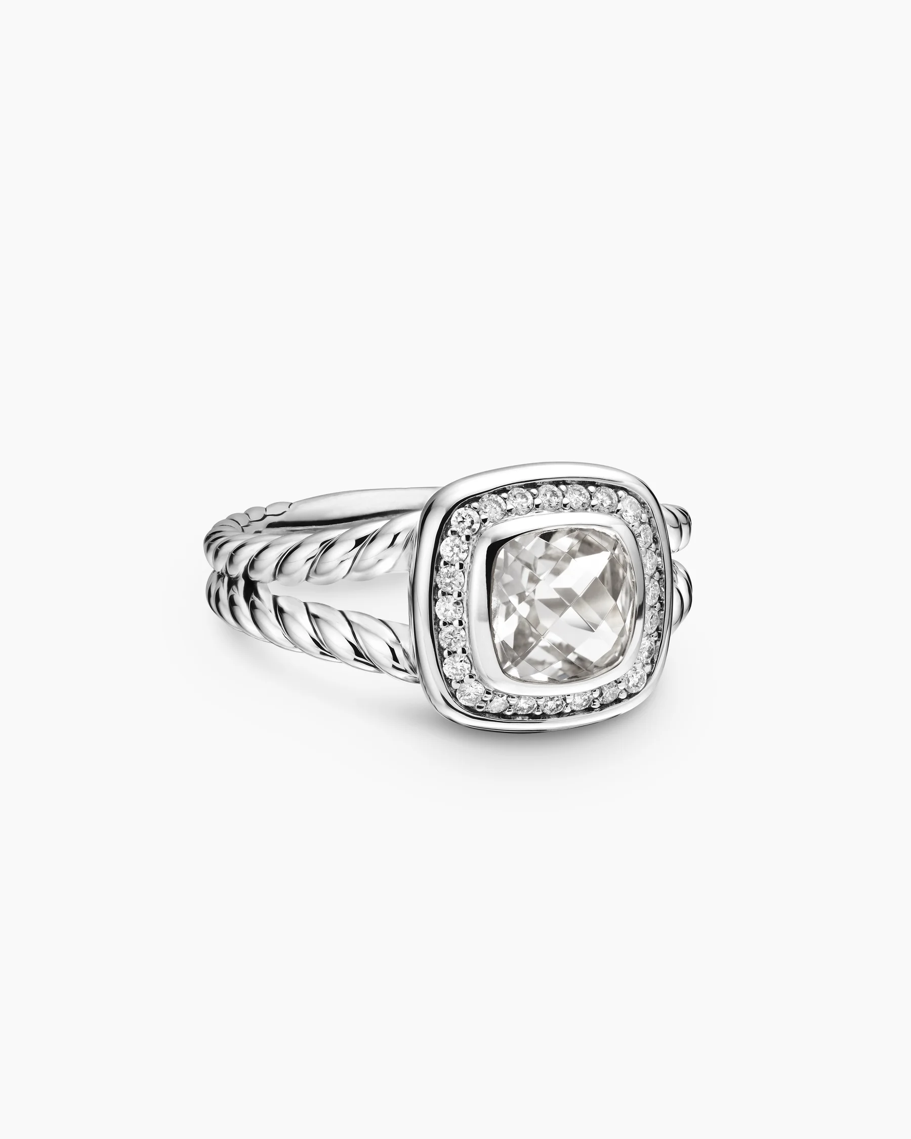 Petite Albion® Ring in Sterling Silver with Amethyst and Diamonds, 7mm 33 Petite Albion® Ring in Sterling Silver with Amethyst and Diamonds, 7mm