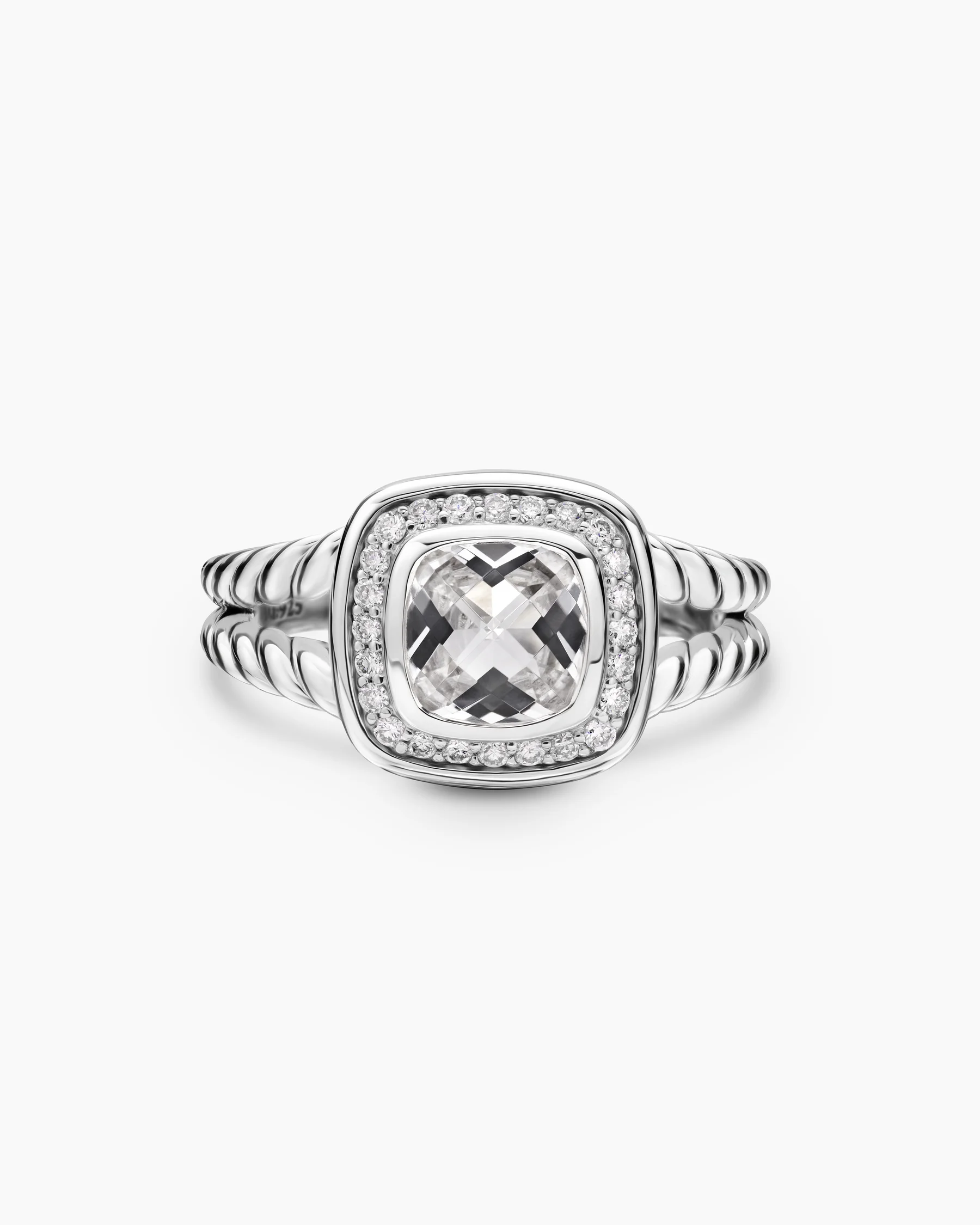 Petite Albion® Ring in Sterling Silver with Amethyst and Diamonds, 7mm 36 Petite Albion® Ring in Sterling Silver with Amethyst and Diamonds, 7mm