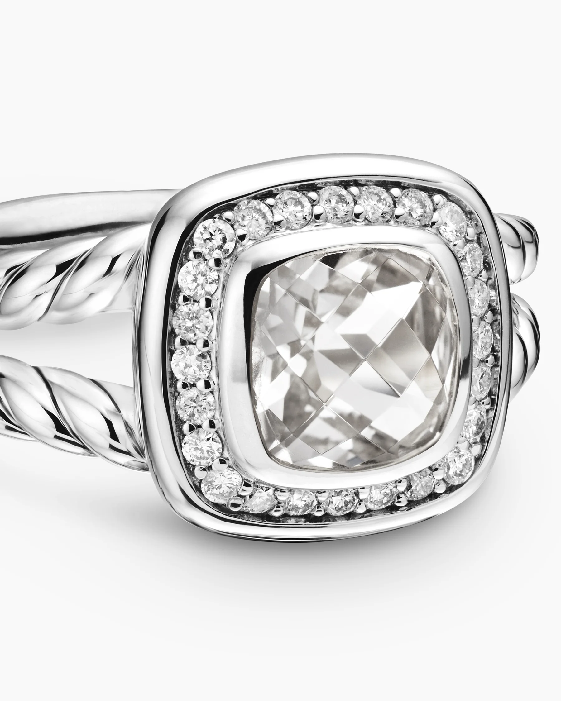 Petite Albion® Ring in Sterling Silver with Amethyst and Diamonds, 7mm 37 Petite Albion® Ring in Sterling Silver with Amethyst and Diamonds, 7mm