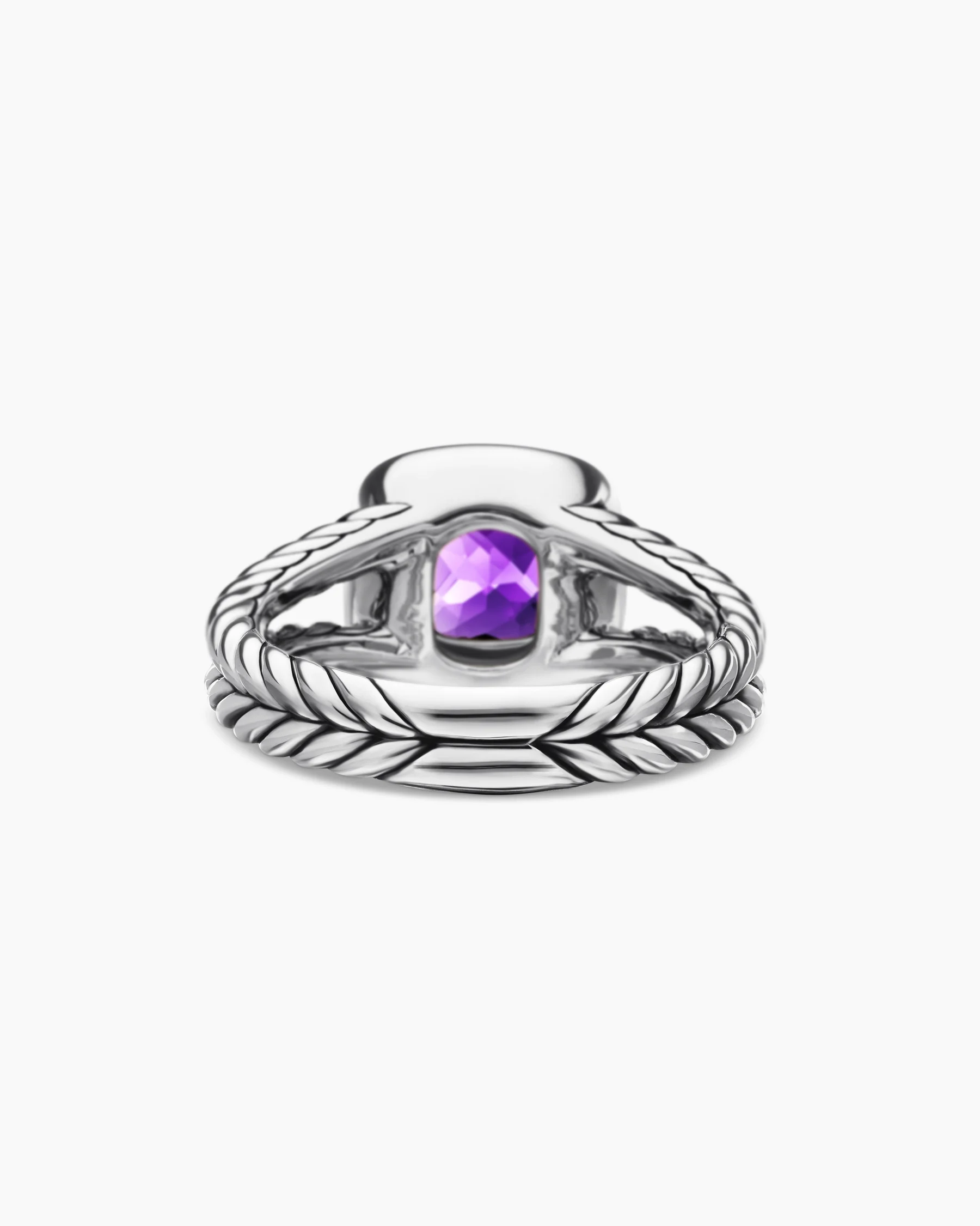 Petite Albion® Ring in Sterling Silver with Amethyst and Diamonds, 7mm 6 Petite Albion® Ring in Sterling Silver with Amethyst and Diamonds, 7mm
