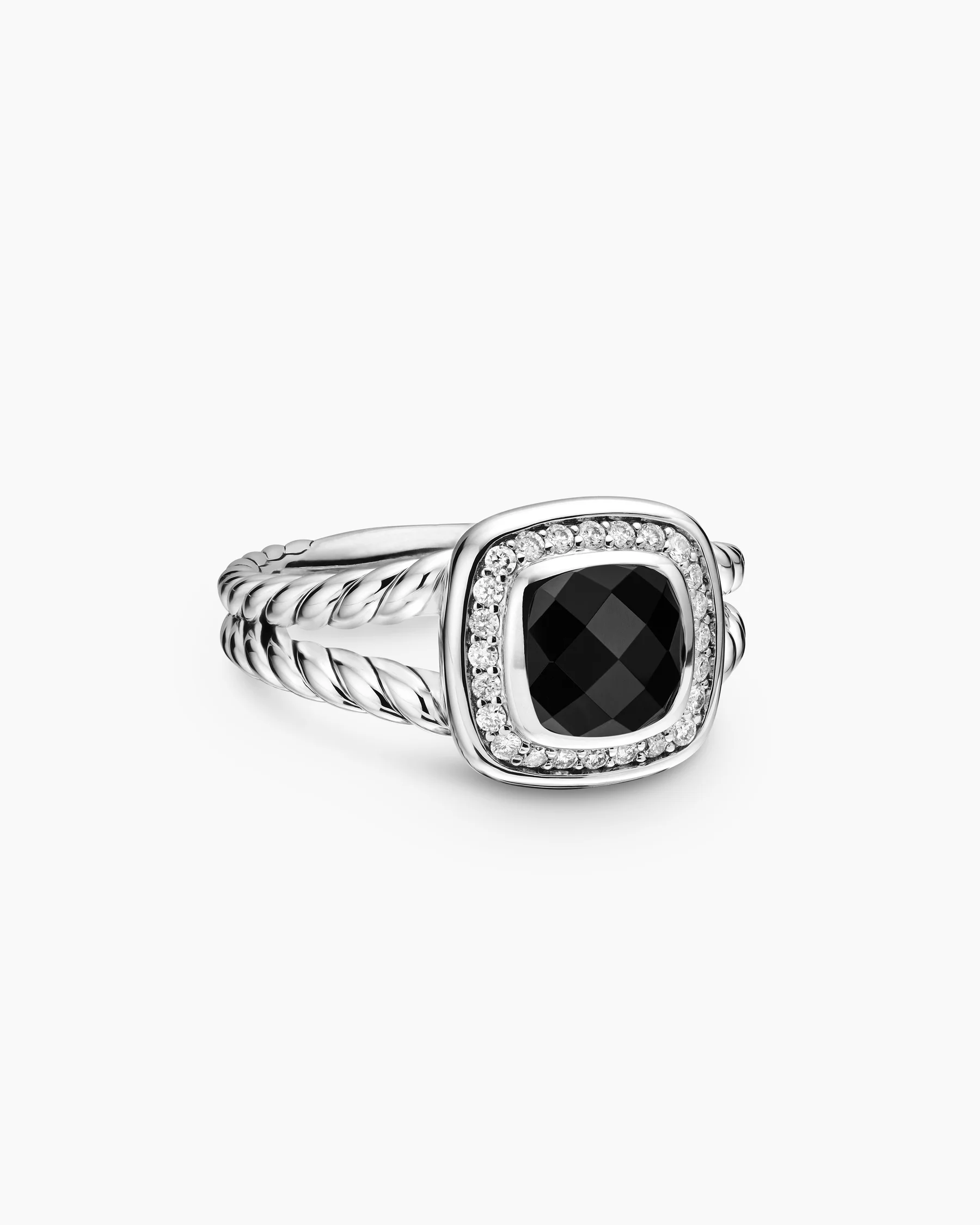 Petite Albion® Ring in Sterling Silver with Amethyst and Diamonds, 7mm 9 Petite Albion® Ring in Sterling Silver with Amethyst and Diamonds, 7mm