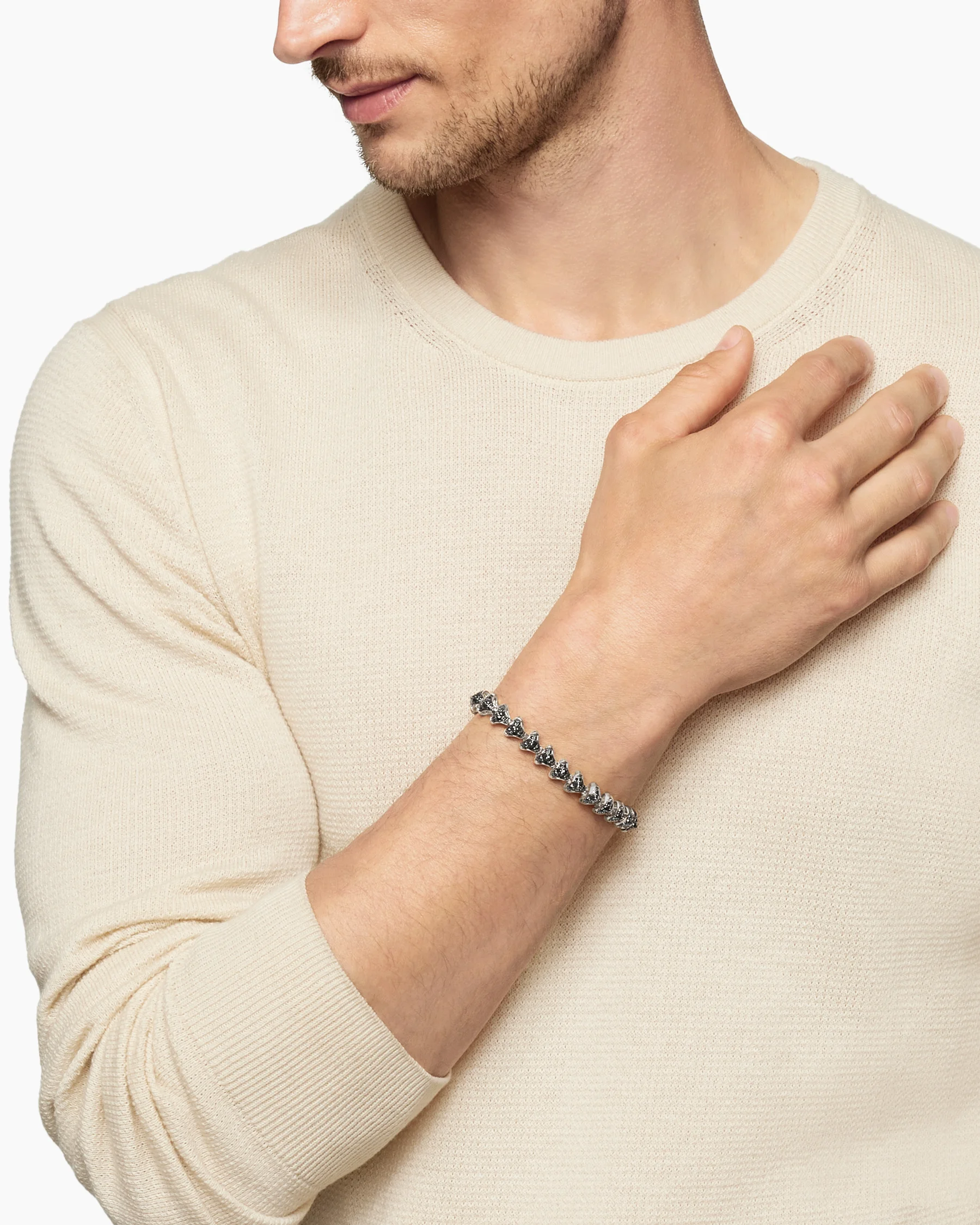 Armory® Link Bracelet in 18K Rose Gold with Cognac Diamonds, 9.5mm