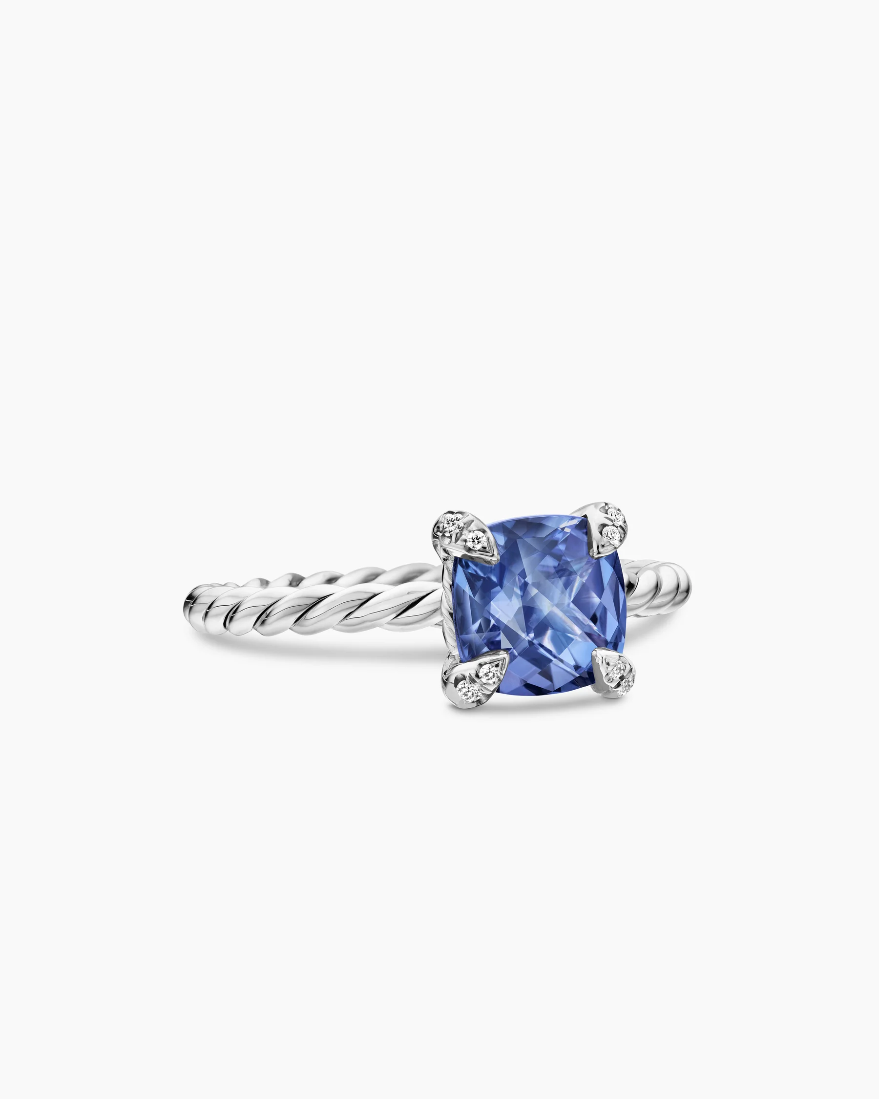 Chatelaine® Ring in 18K Rose Gold with Morganite and Diamonds, 7mm