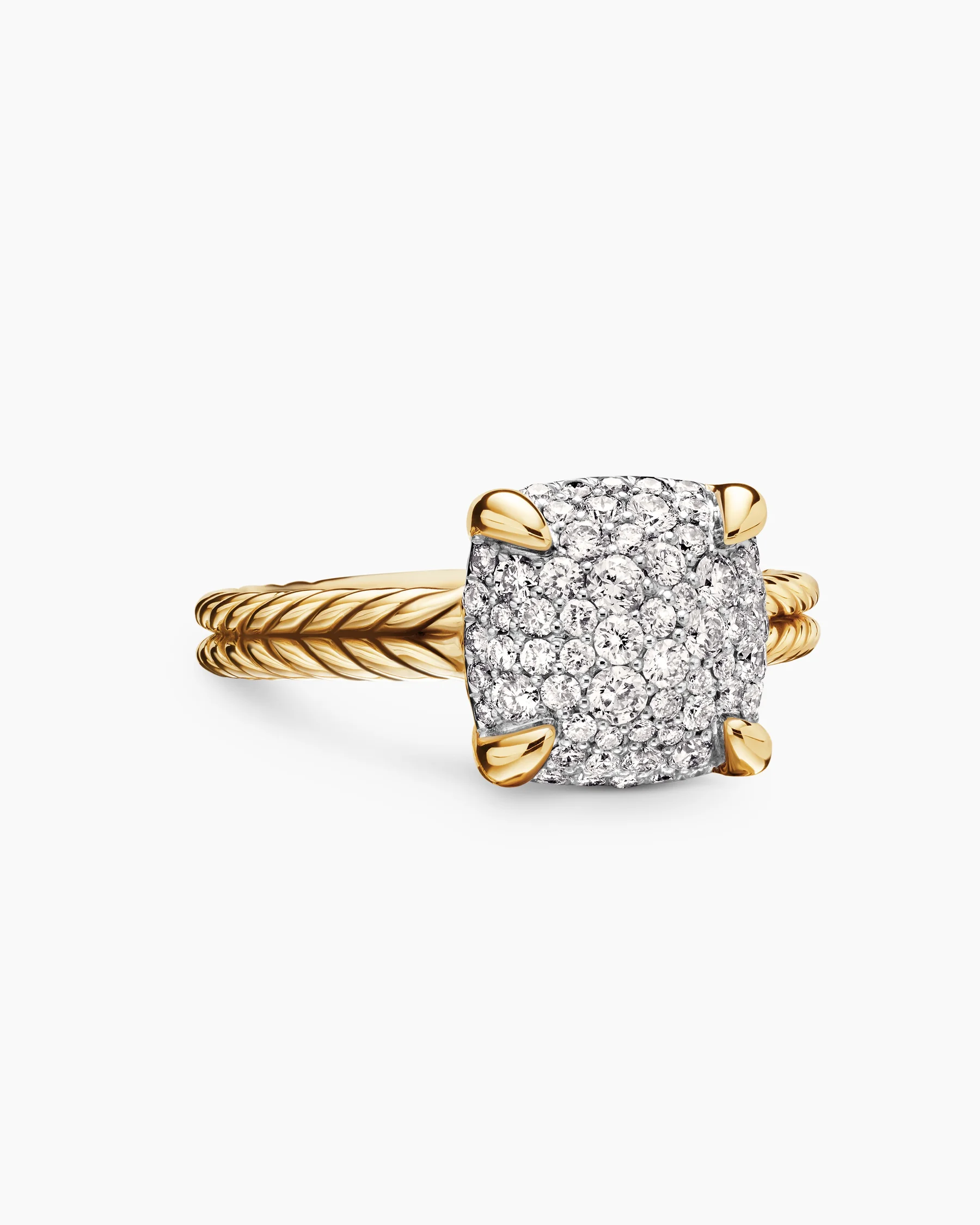 Chatelaine® Ring in 18K Yellow Gold with Pavé Diamonds, 11mm