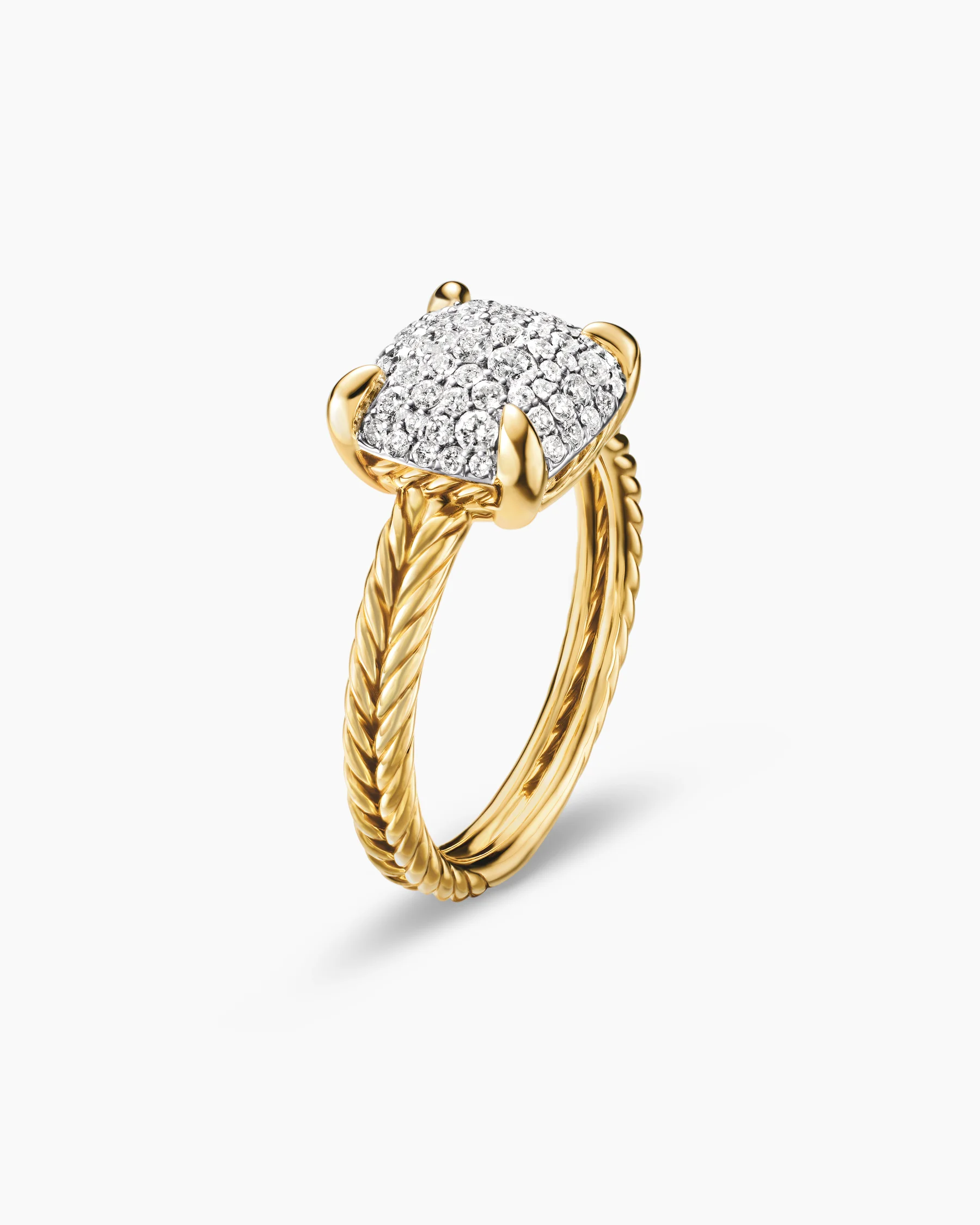 Chatelaine® Ring in 18K Yellow Gold with Pavé Diamonds, 11mm 3 Chatelaine® Ring in 18K Yellow Gold with Pavé Diamonds, 11mm