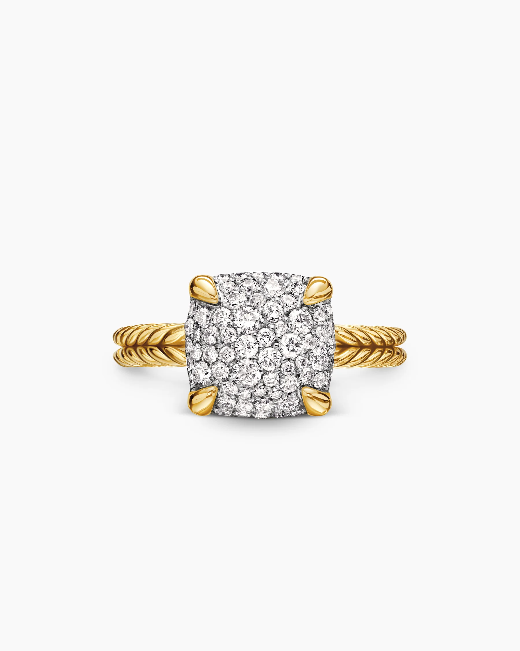 Chatelaine® Ring in 18K Yellow Gold with Pavé Diamonds, 11mm 4 Chatelaine® Ring in 18K Yellow Gold with Pavé Diamonds, 11mm