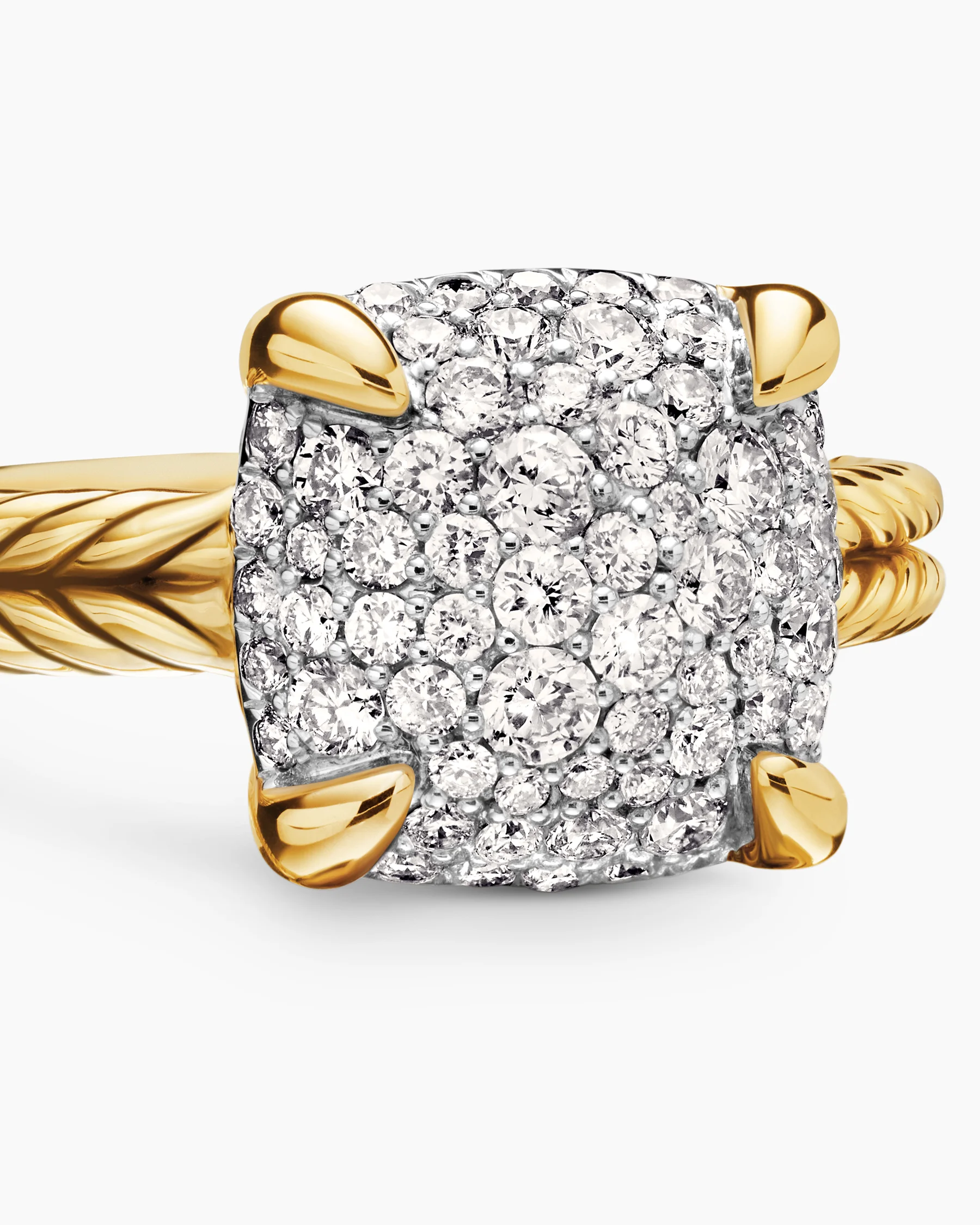 Chatelaine® Ring in 18K Yellow Gold with Pavé Diamonds, 11mm 5 Chatelaine® Ring in 18K Yellow Gold with Pavé Diamonds, 11mm