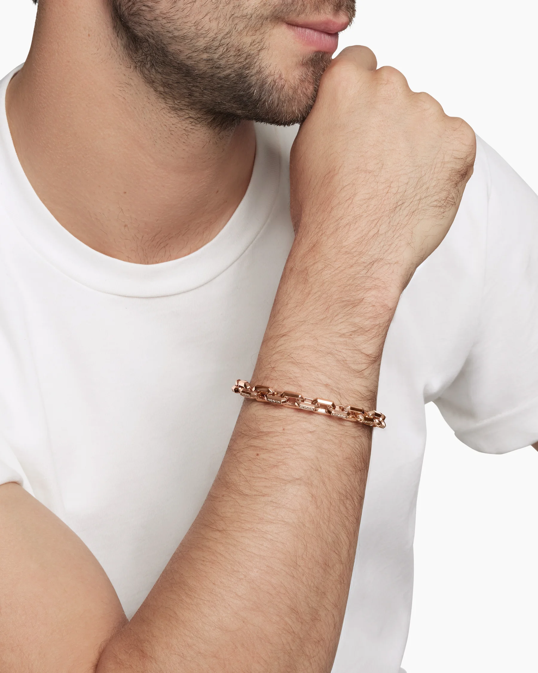Streamline® Heirloom Chain Link Bracelet in Sterling Silver with Pavé Black Diamonds, 7.5mm 16 Streamline® Heirloom Chain Link Bracelet in Sterling Silver with Pavé Black Diamonds, 7.5mm