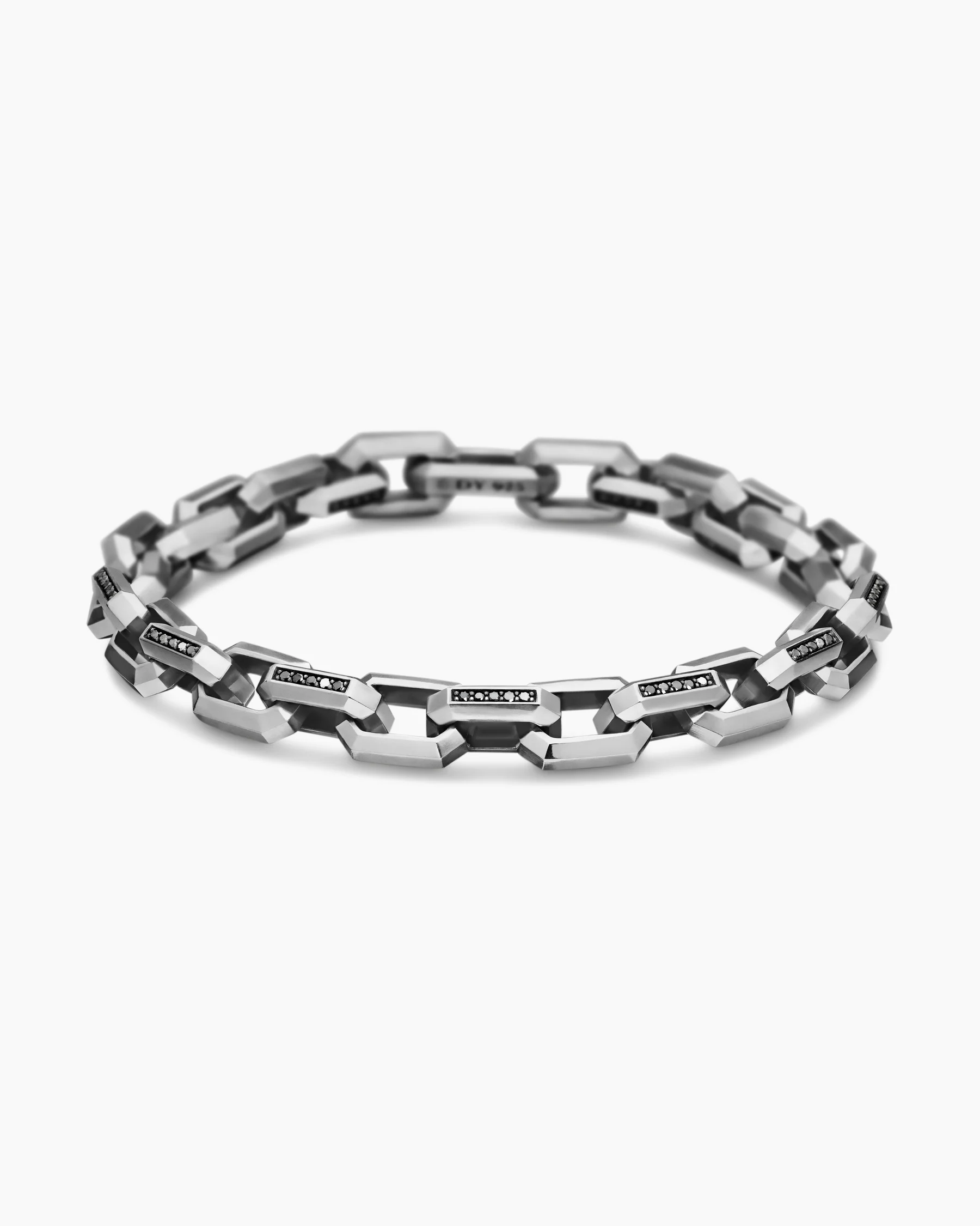 Streamline® Heirloom Chain Link Bracelet in Sterling Silver with Pavé Black Diamonds, 7.5mm 17 Streamline® Heirloom Chain Link Bracelet in Sterling Silver with Pavé Black Diamonds, 7.5mm