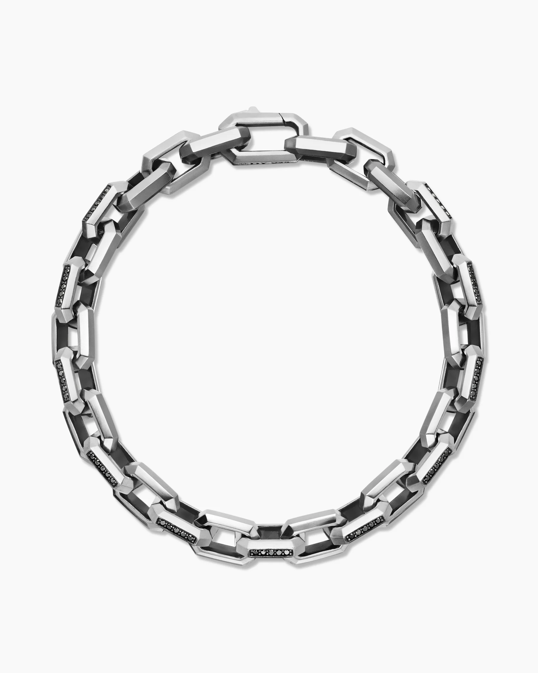 Streamline® Heirloom Chain Link Bracelet in Sterling Silver with Pavé Black Diamonds, 7.5mm 19 Streamline® Heirloom Chain Link Bracelet in Sterling Silver with Pavé Black Diamonds, 7.5mm