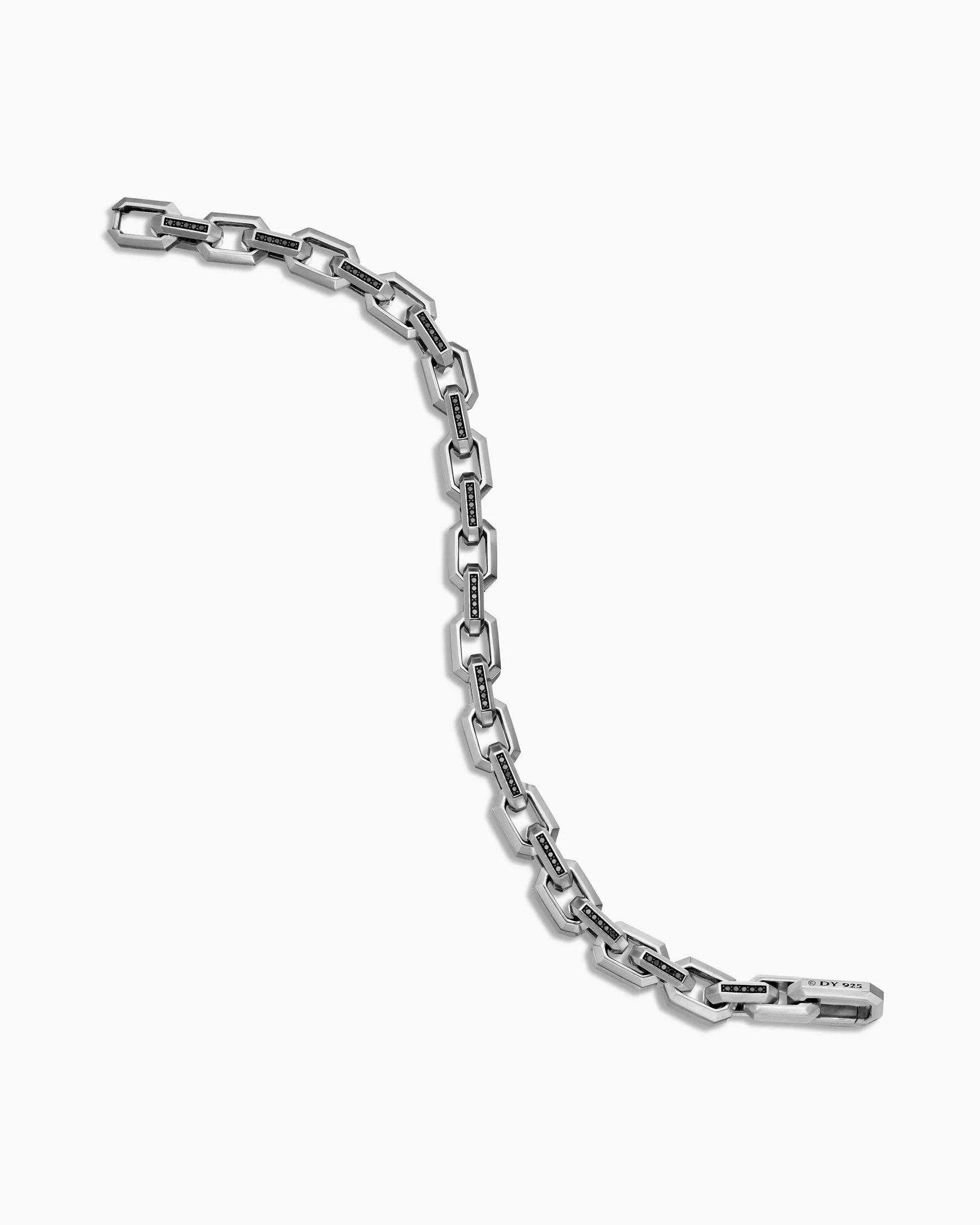 Streamline® Heirloom Chain Link Bracelet in Sterling Silver with Pavé Black Diamonds, 7.5mm 20 Streamline® Heirloom Chain Link Bracelet in Sterling Silver with Pavé Black Diamonds, 7.5mm