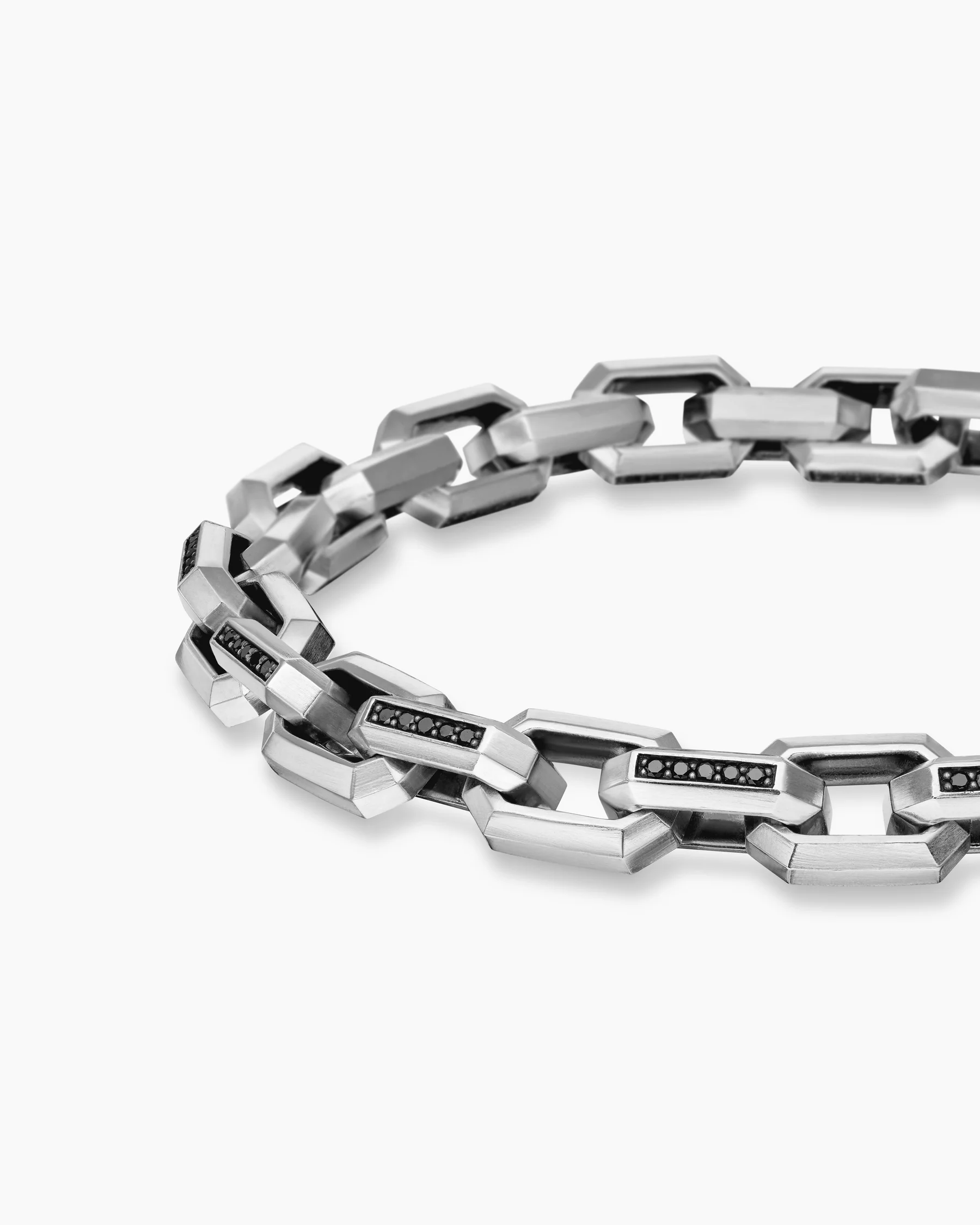 Streamline® Heirloom Chain Link Bracelet in Sterling Silver with Pavé Black Diamonds, 7.5mm 23 Streamline® Heirloom Chain Link Bracelet in Sterling Silver with Pavé Black Diamonds, 7.5mm