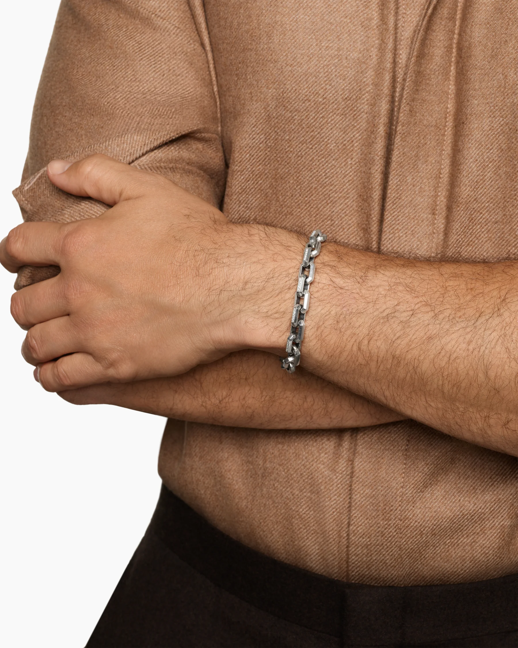 Streamline® Heirloom Chain Link Bracelet in Sterling Silver with Pavé Black Diamonds, 7.5mm 26 Streamline® Heirloom Chain Link Bracelet in Sterling Silver with Pavé Black Diamonds, 7.5mm