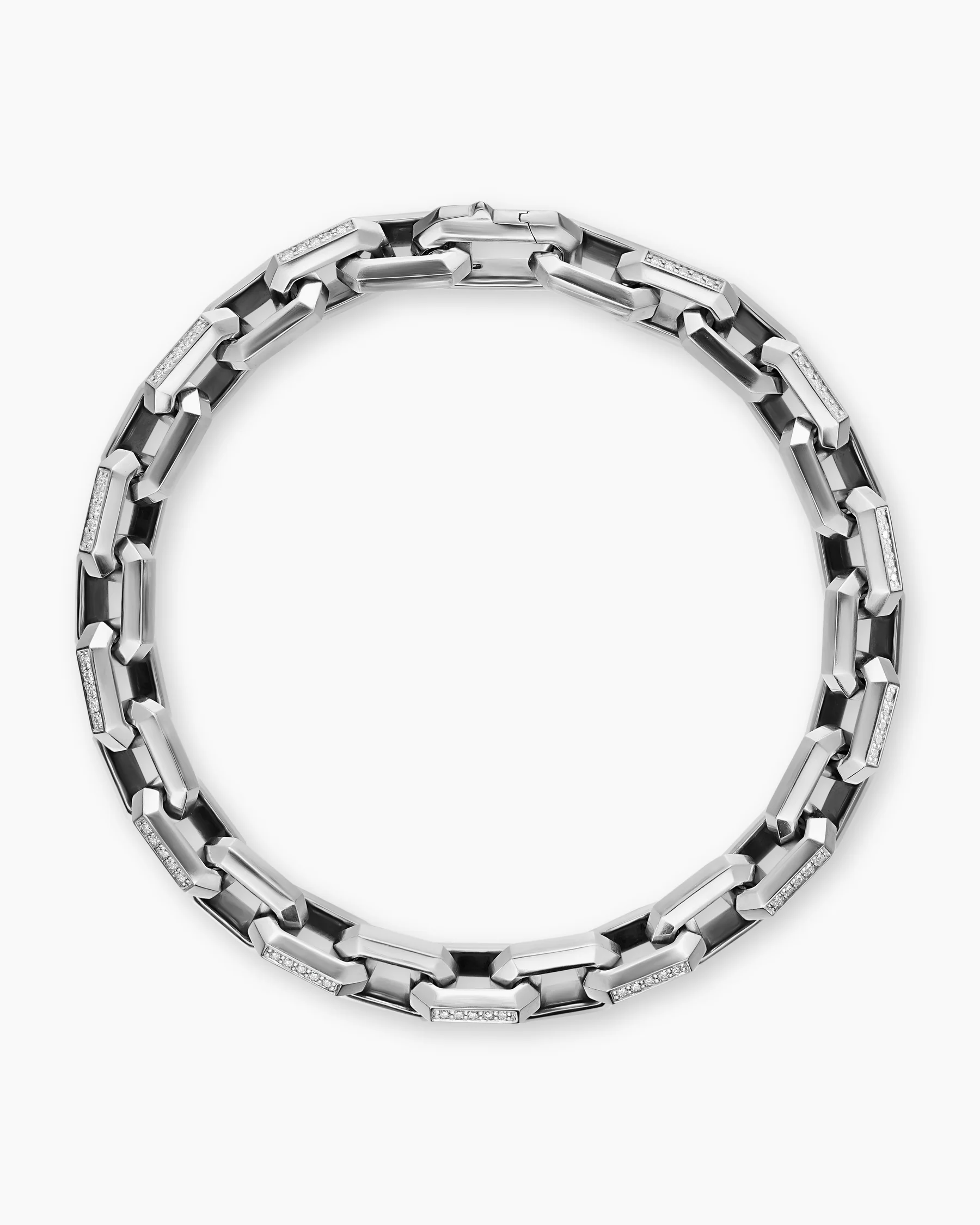Streamline® Heirloom Chain Link Bracelet in Sterling Silver with Pavé Black Diamonds, 7.5mm 27 Streamline® Heirloom Chain Link Bracelet in Sterling Silver with Pavé Black Diamonds, 7.5mm