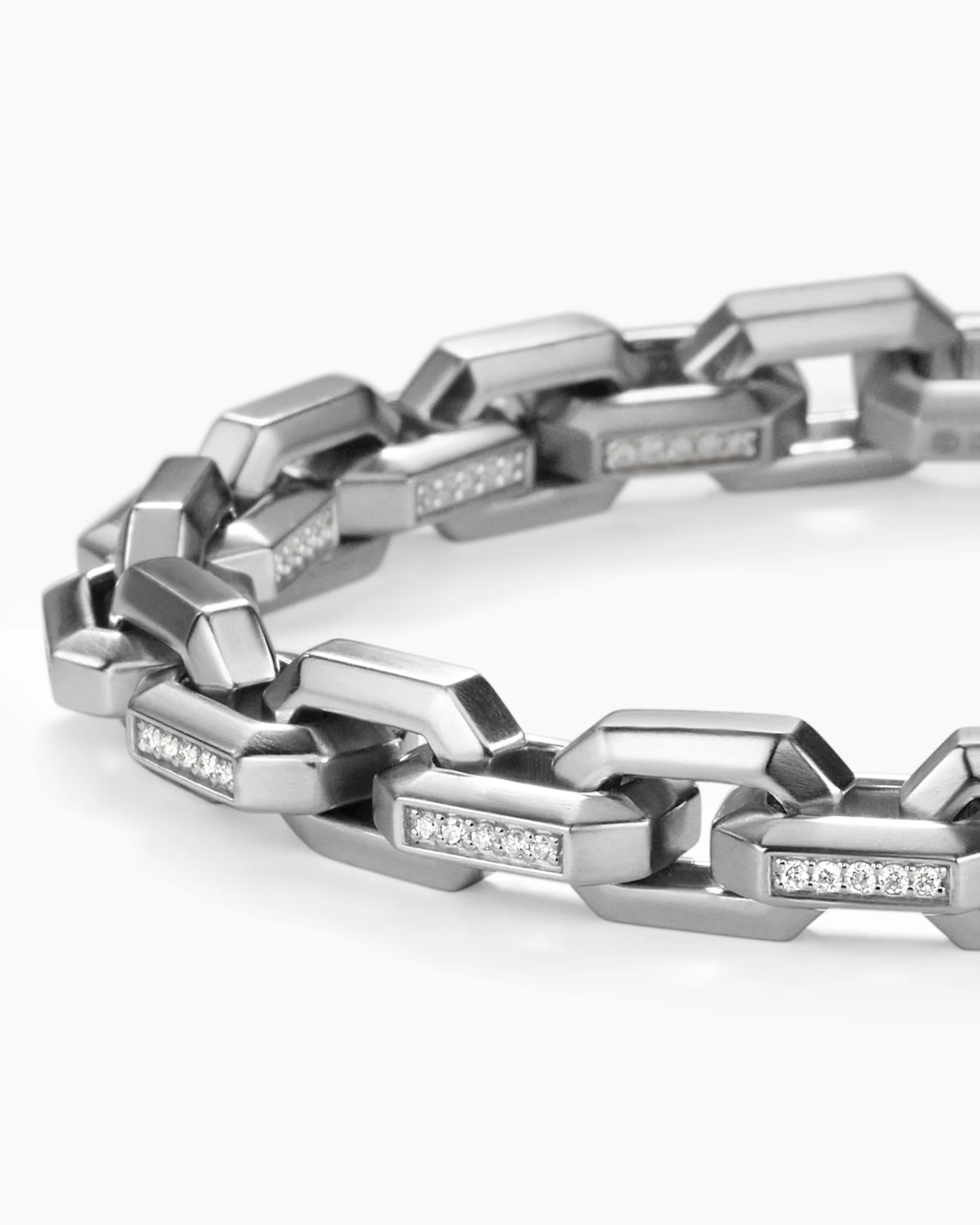 Streamline® Heirloom Chain Link Bracelet in Sterling Silver with Pavé Black Diamonds, 7.5mm 36 Streamline® Heirloom Chain Link Bracelet in Sterling Silver with Pavé Black Diamonds, 7.5mm