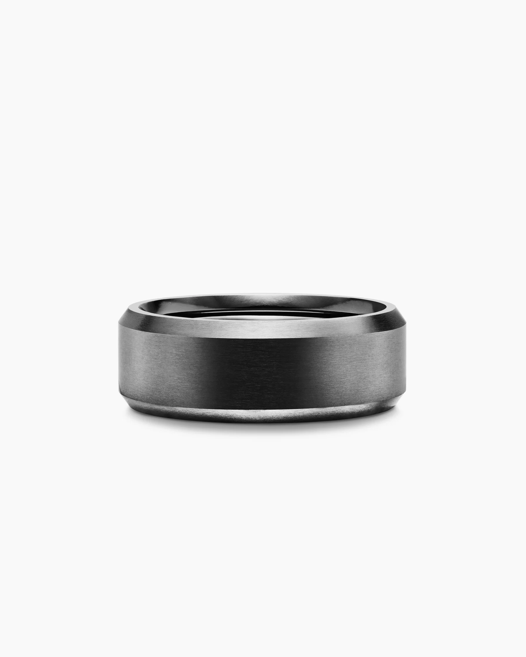 Streamline® Beveled Band Ring in 18K Yellow Gold with Diamonds, 8.5mm
