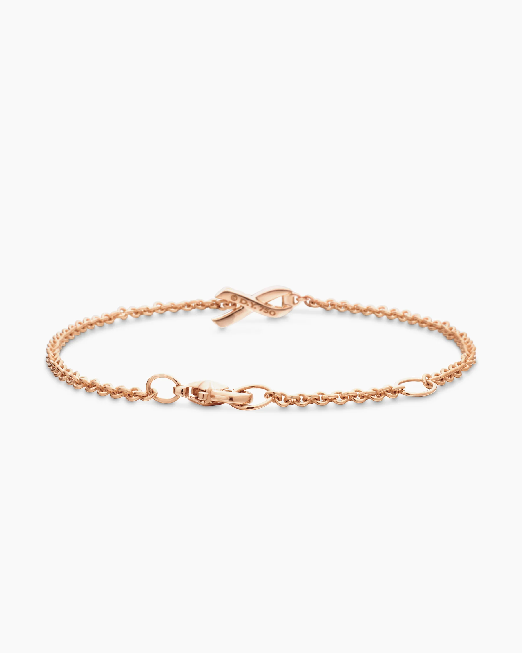 Cable Collectibles® Ribbon Chain Bracelet in 18K Rose Gold with Pavé Pink Sapphires, 15mm 5 Cable Collectibles® Ribbon Chain Bracelet in 18K Rose Gold with Pavé Pink Sapphires, 15mm