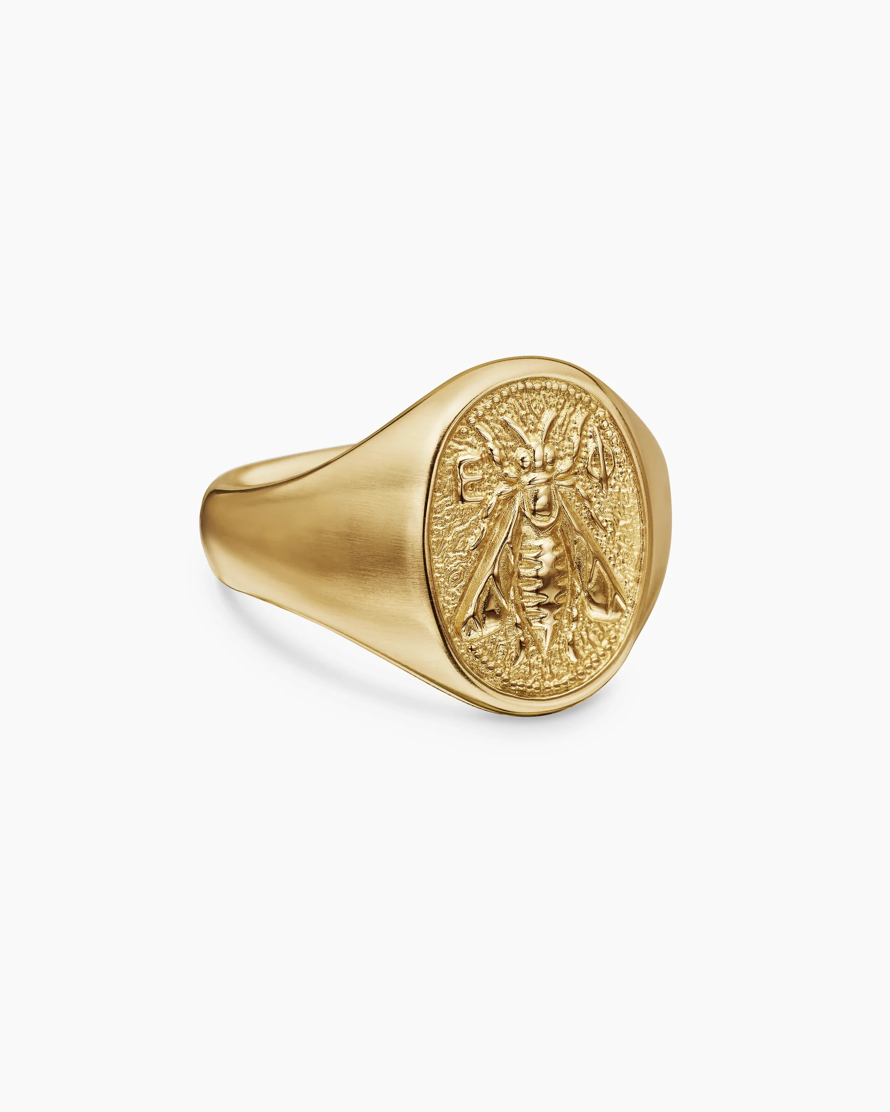 Petrvs® Bee Pinky Ring in 18K Yellow Gold, 15.5mm