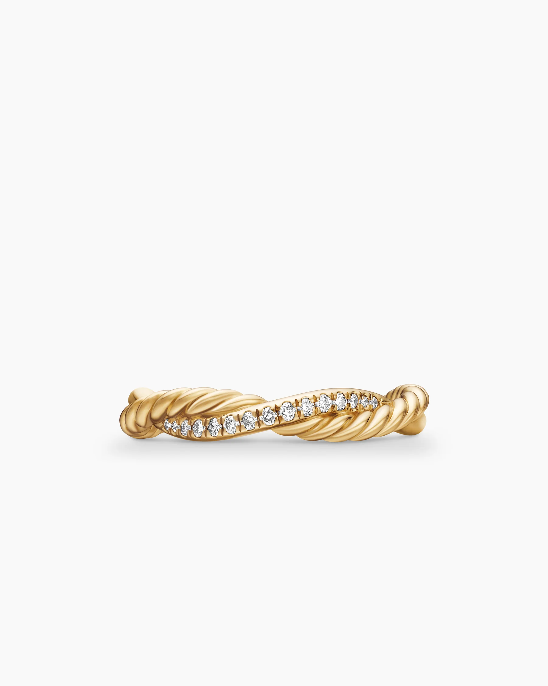 Petite Infinity Band Ring in 18K Yellow Gold with Diamonds, 4mm 4 Petite Infinity Band Ring in 18K Yellow Gold with Diamonds, 4mm