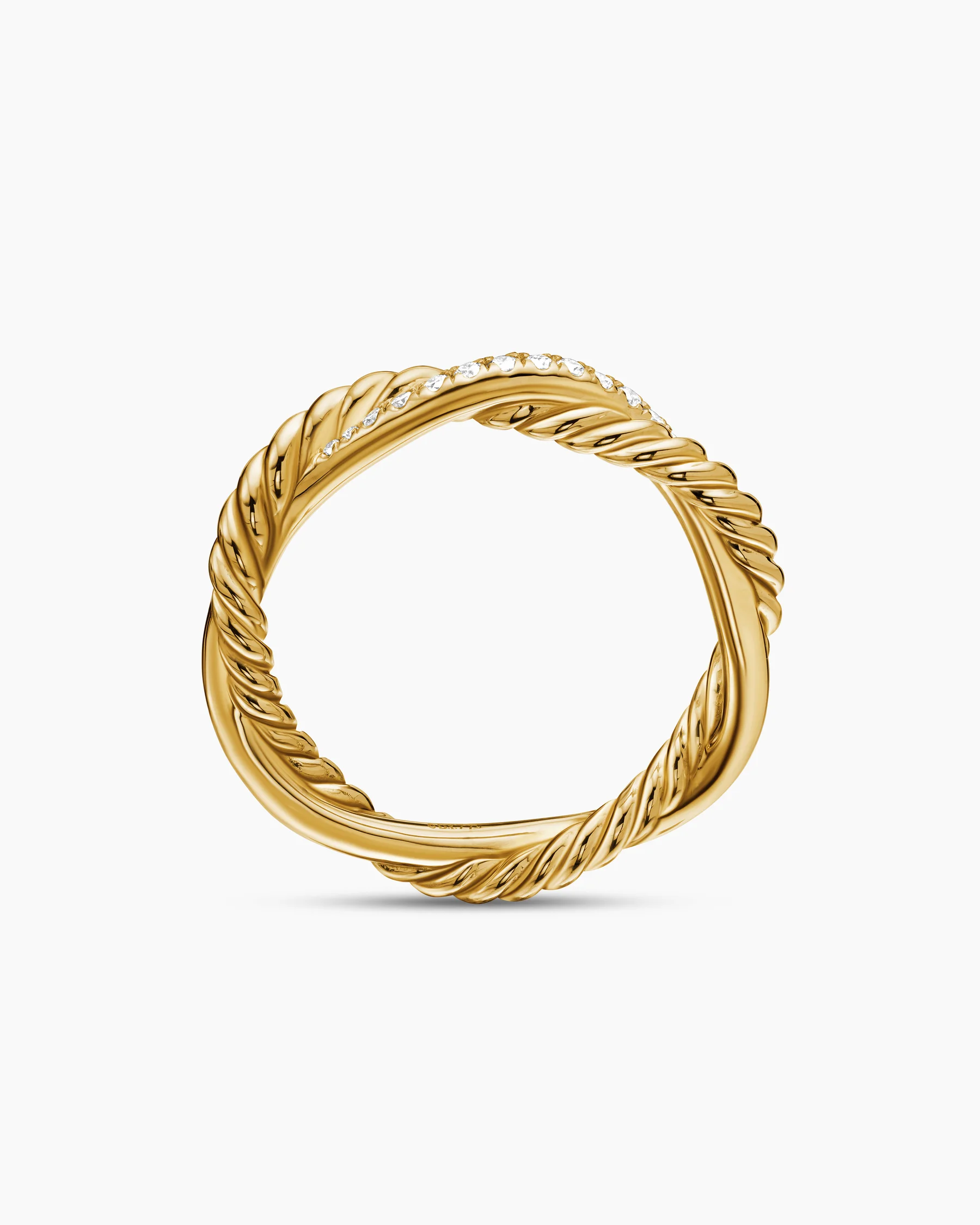 Petite Infinity Band Ring in 18K Yellow Gold with Diamonds, 4mm 5 Petite Infinity Band Ring in 18K Yellow Gold with Diamonds, 4mm