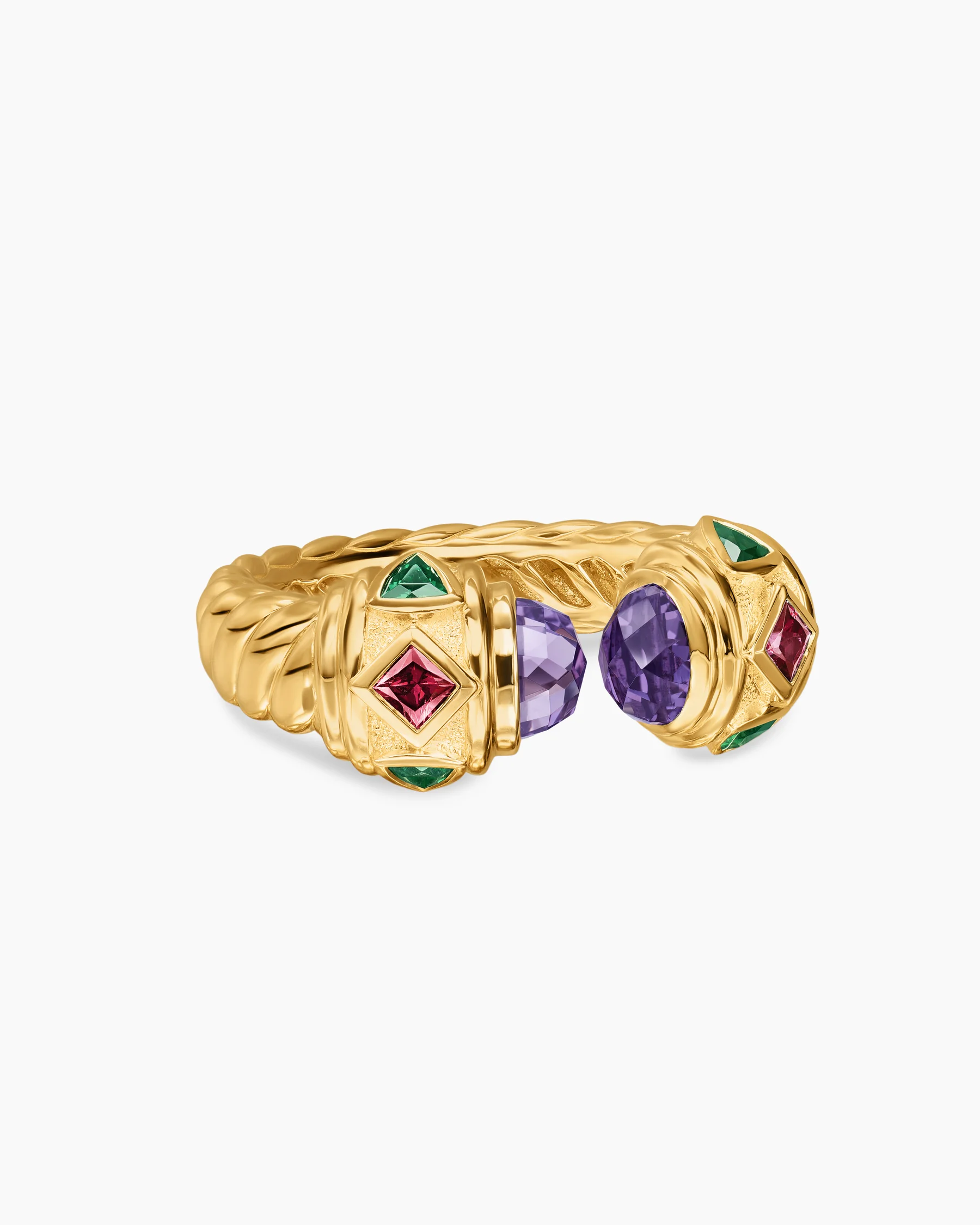 Renaissance® Color Ring in Sterling Silver with 14K Yellow Gold, Hampton Blue Topaz, Iolite and Amethyst, 10mm