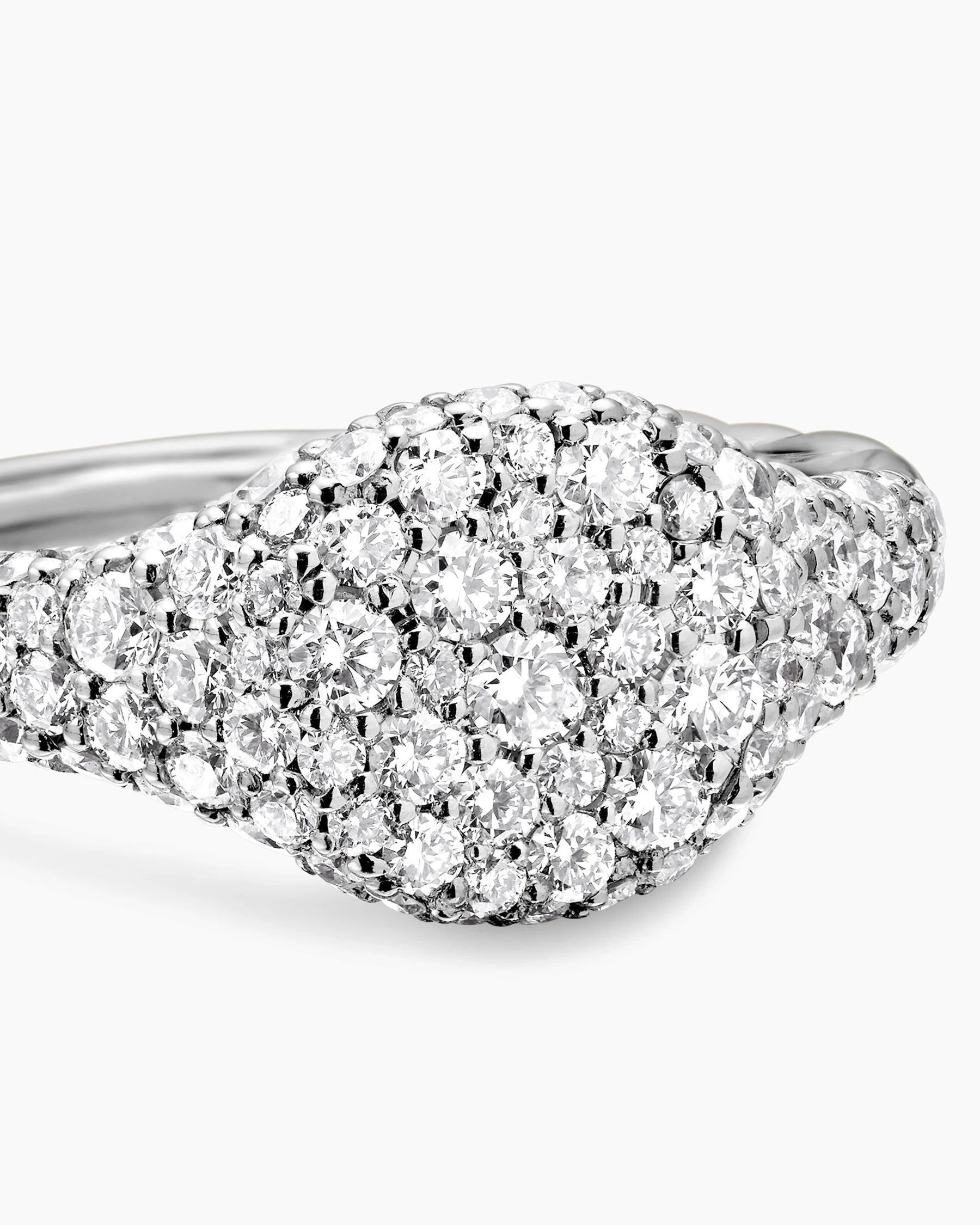 Petite Pavé Pinky Ring in 18K White Gold with Black Rhodium and Black Diamonds, 7mm 19 Petite Pavé Pinky Ring in 18K White Gold with Black Rhodium and Black Diamonds, 7mm