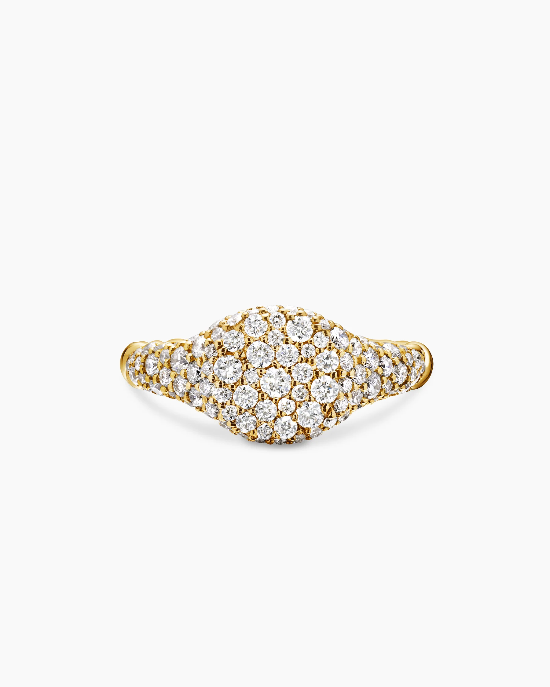 Petite Pavé Pinky Ring in 18K White Gold with Black Rhodium and Black Diamonds, 7mm 5 Petite Pavé Pinky Ring in 18K White Gold with Black Rhodium and Black Diamonds, 7mm