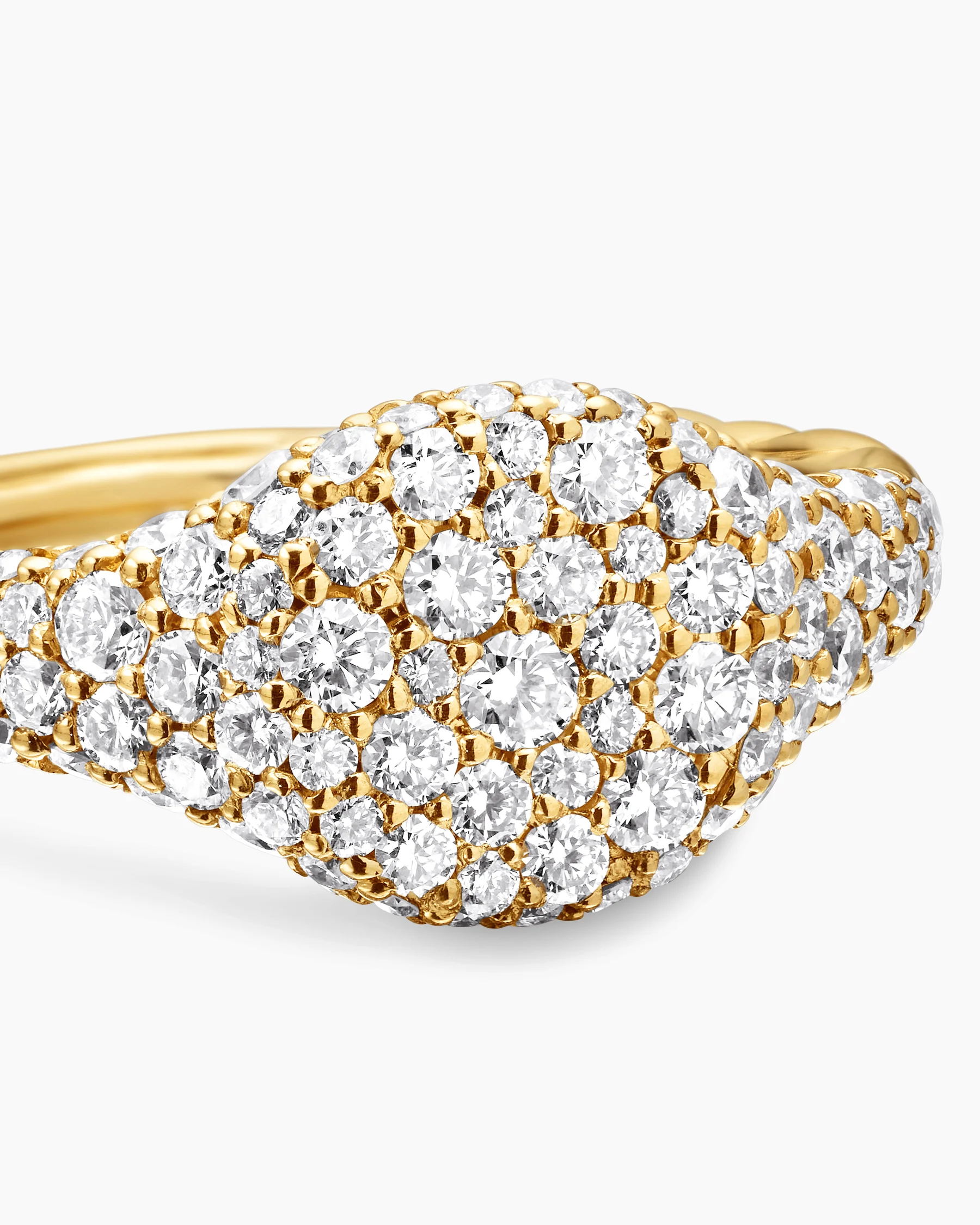 Petite Pavé Pinky Ring in 18K White Gold with Black Rhodium and Black Diamonds, 7mm 6 Petite Pavé Pinky Ring in 18K White Gold with Black Rhodium and Black Diamonds, 7mm
