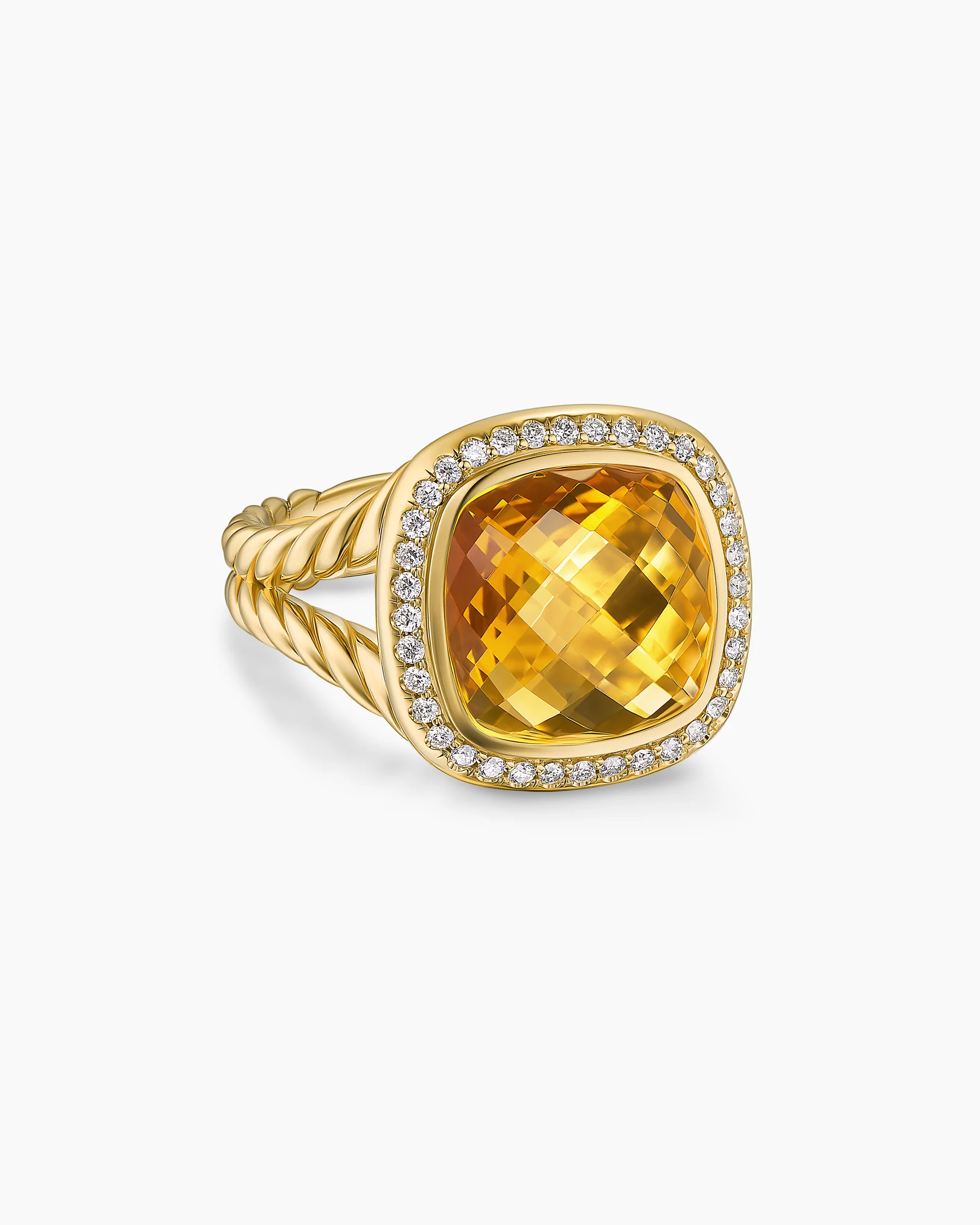 Albion® Ring in 18K Yellow Gold with Amethyst and Diamonds, 11mm 34 Albion® Ring in 18K Yellow Gold with Amethyst and Diamonds, 11mm