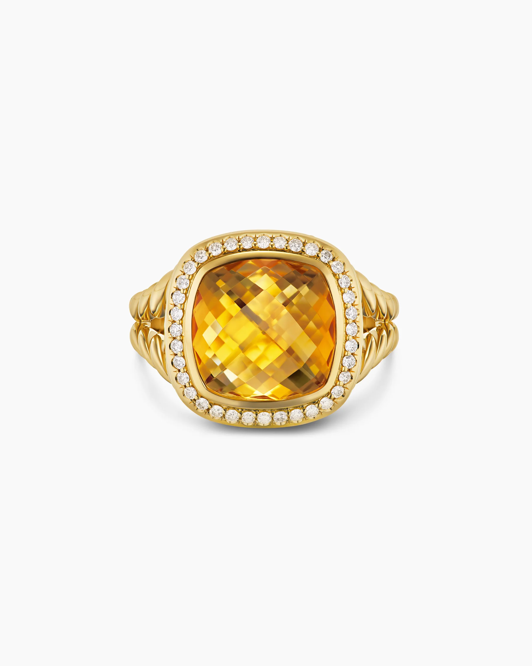 Albion® Ring in 18K Yellow Gold with Amethyst and Diamonds, 11mm 37 Albion® Ring in 18K Yellow Gold with Amethyst and Diamonds, 11mm