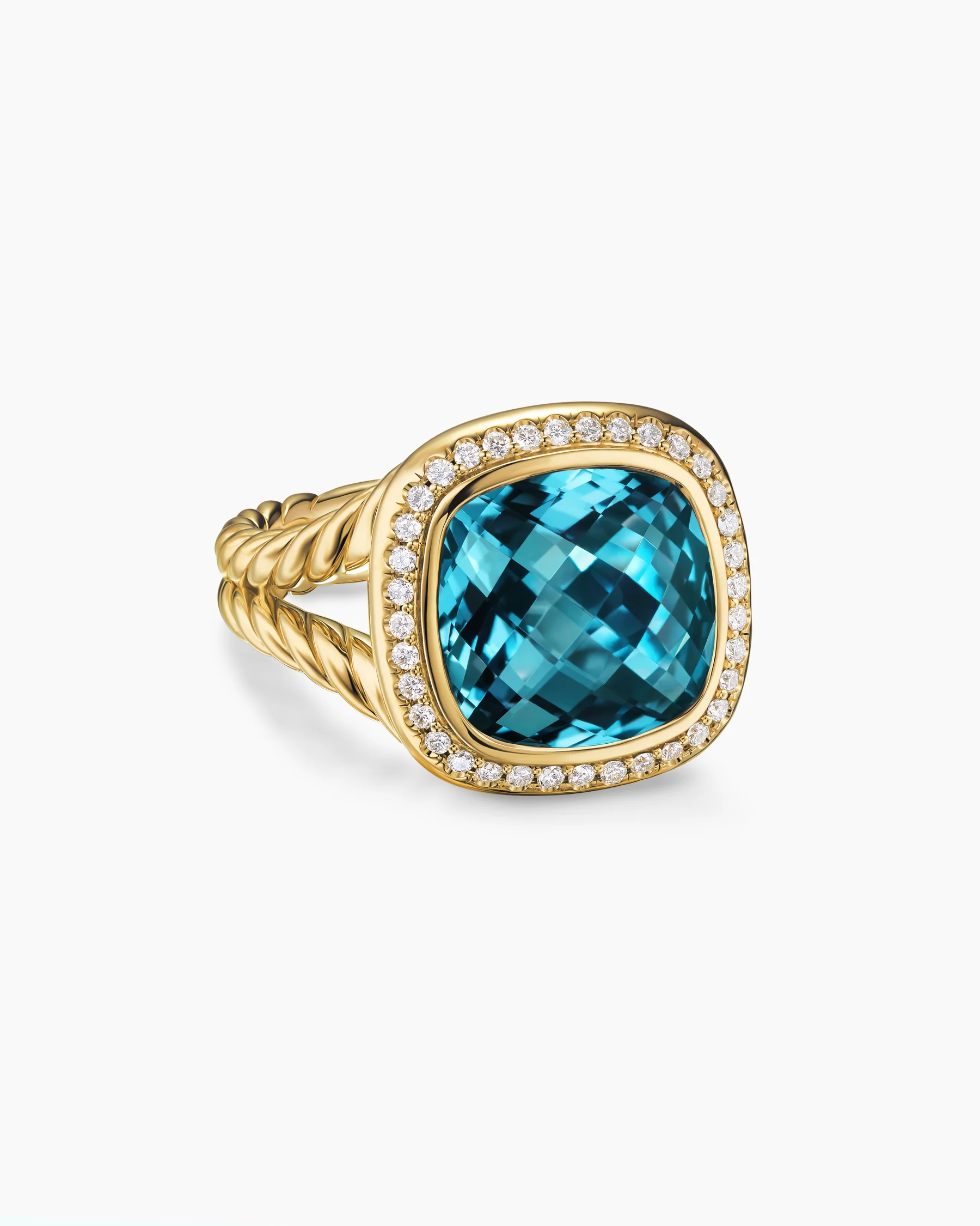 Albion® Ring in 18K Yellow Gold with Amethyst and Diamonds, 11mm 40 Albion® Ring in 18K Yellow Gold with Amethyst and Diamonds, 11mm