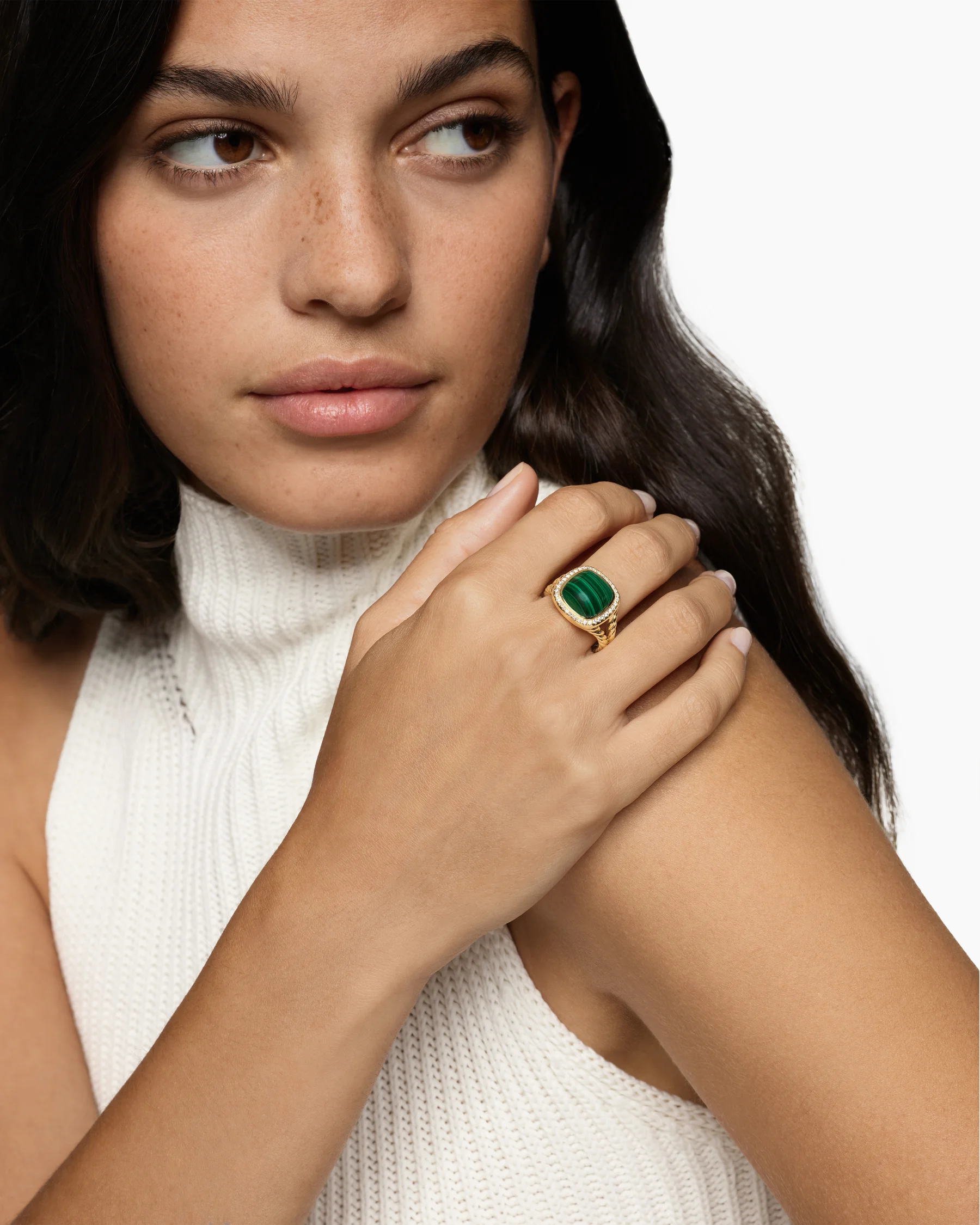 Albion® Ring in 18K Yellow Gold with Amethyst and Diamonds, 11mm 47 Albion® Ring in 18K Yellow Gold with Amethyst and Diamonds, 11mm