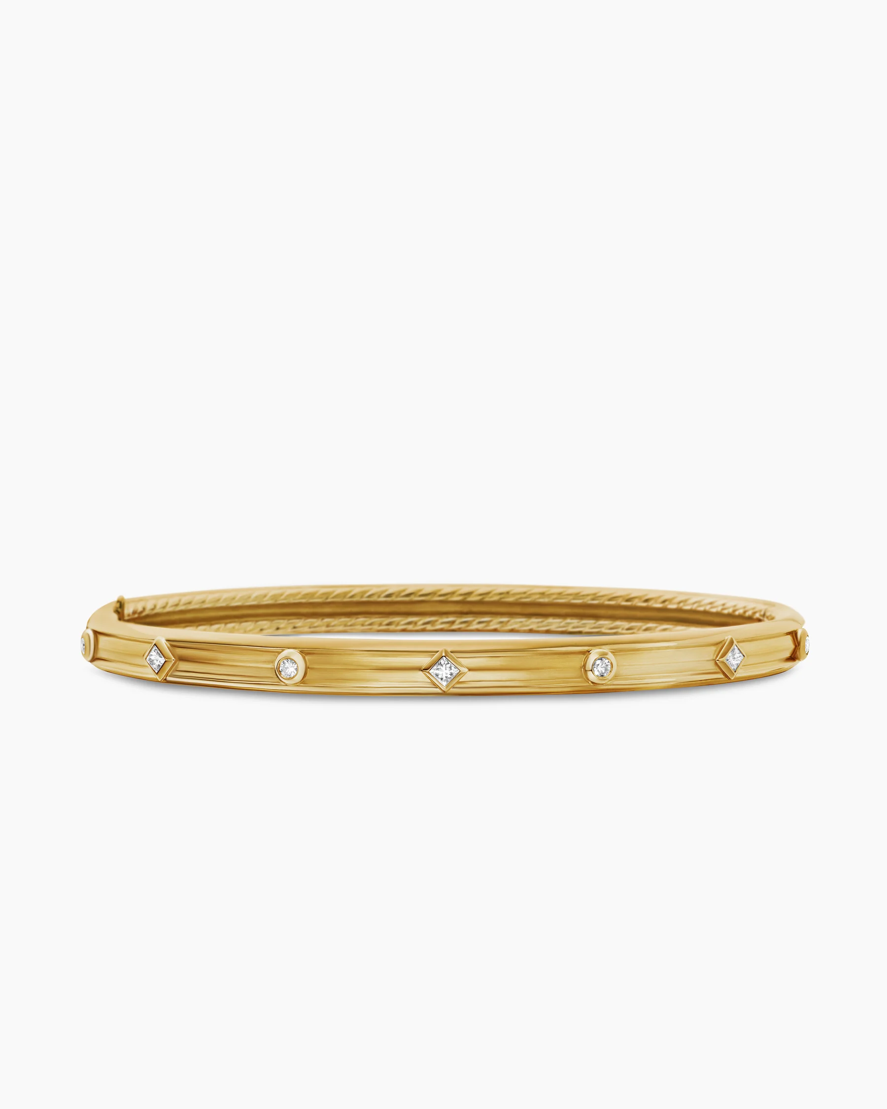 Modern Renaissance® Bangle Bracelet in 18K Yellow Gold with Diamonds, 4.5mm