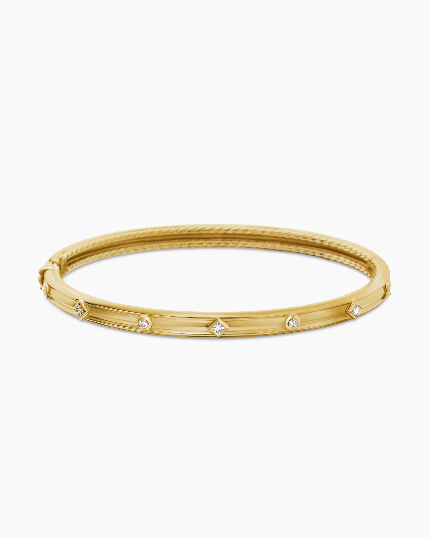 Modern Renaissance® Bangle Bracelet in 18K Yellow Gold with Diamonds, 4.5mm 4 Modern Renaissance® Bangle Bracelet in 18K Yellow Gold with Diamonds, 4.5mm