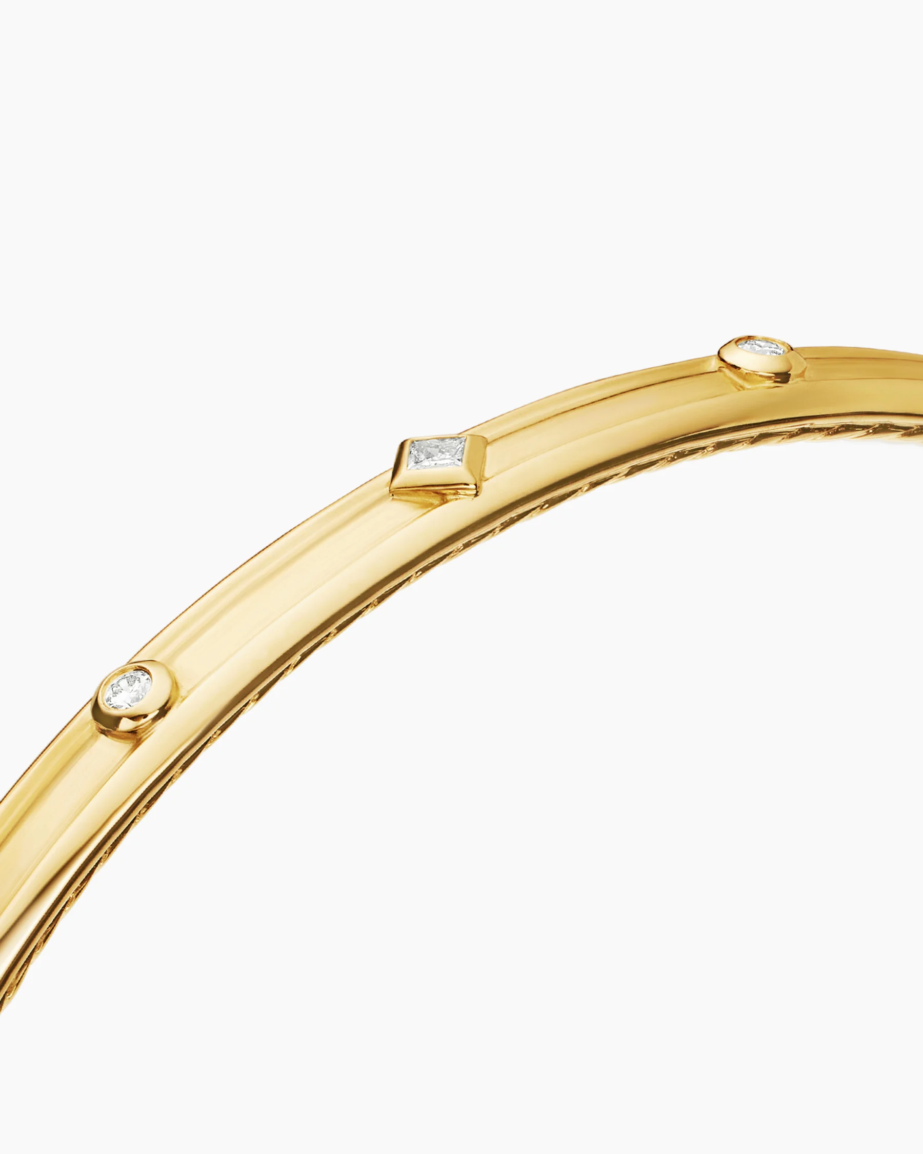 Modern Renaissance® Bangle Bracelet in 18K Yellow Gold with Diamonds, 4.5mm 5 Modern Renaissance® Bangle Bracelet in 18K Yellow Gold with Diamonds, 4.5mm