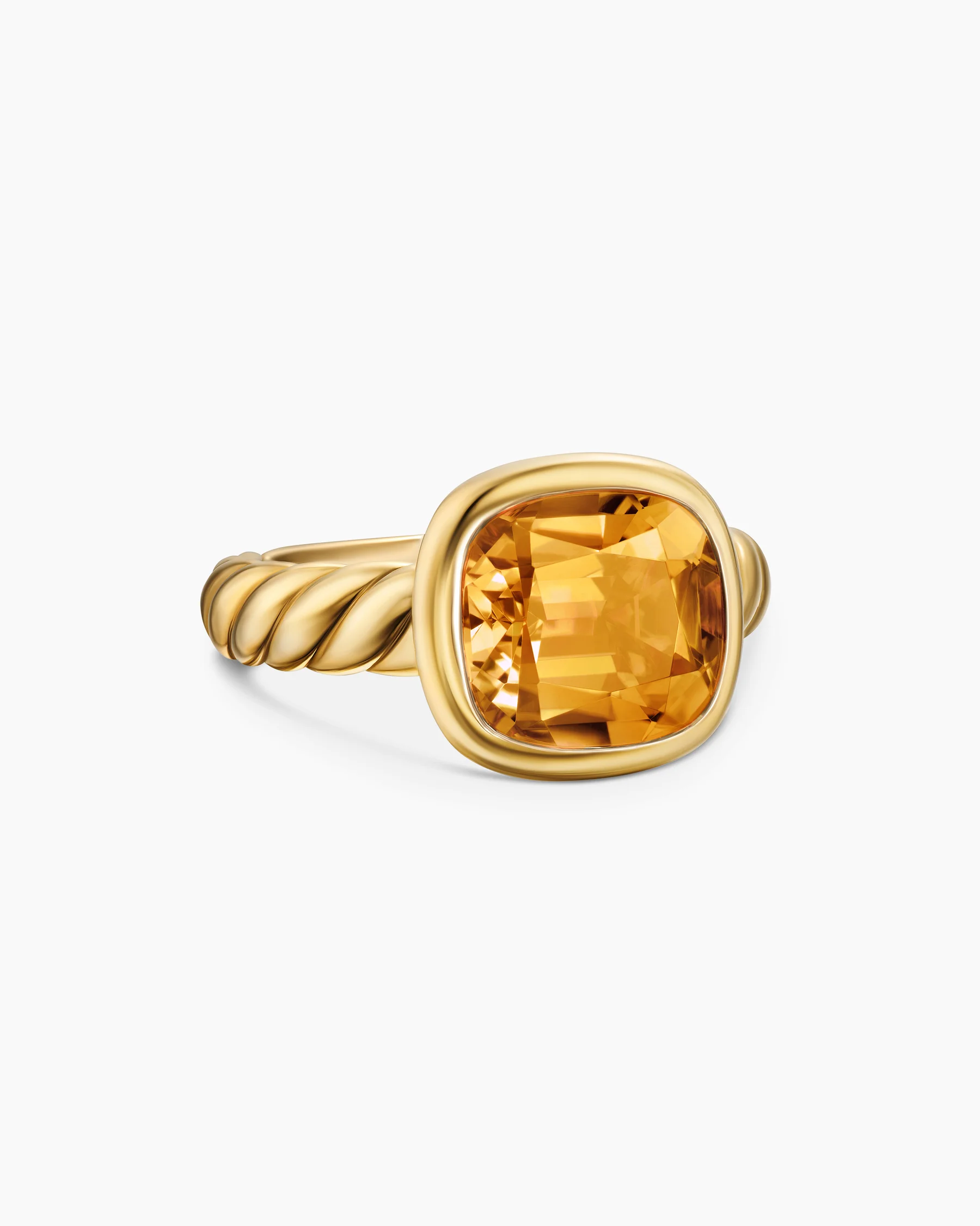DY Mercer® Color Stone Ring in 18K Yellow Gold with Citrine, 10mm