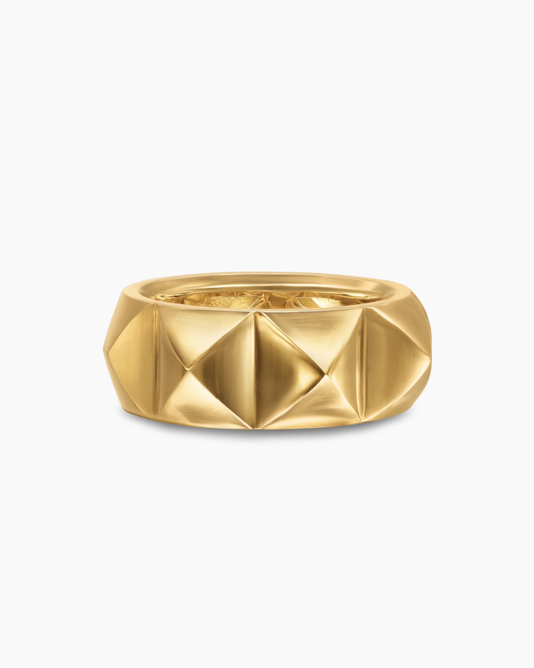 Pyramid Band Ring in 18K Yellow Gold, 9mm 38 Pyramid Band Ring in 18K Yellow Gold, 9mm