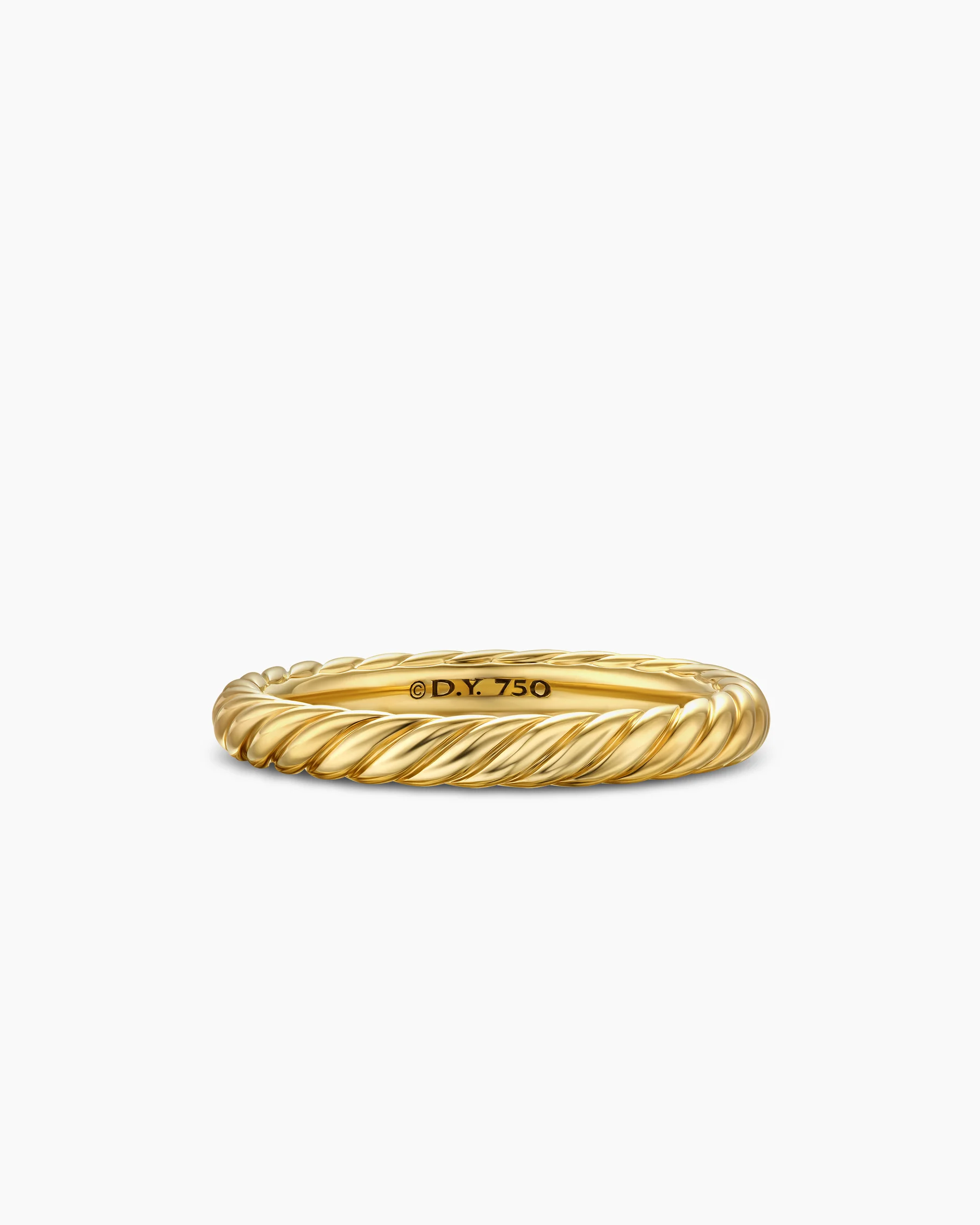Cable Band Ring in 18K Yellow Gold, 2.8mm