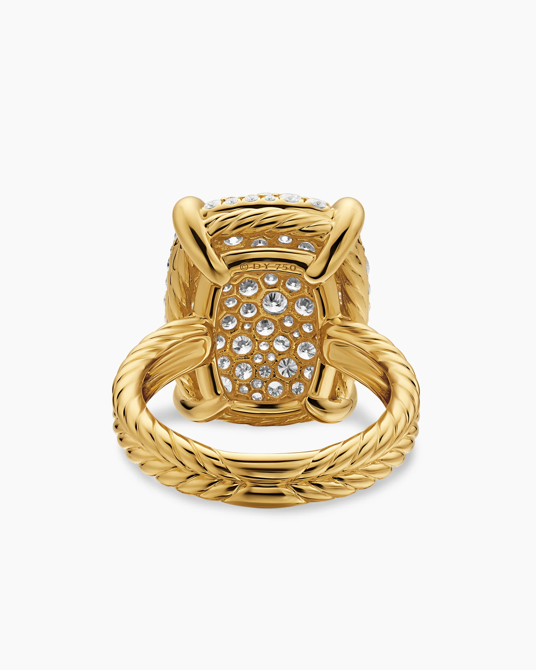 Chatelaine® Elongated Ring in Sterling Silver with Diamonds, 19mm 12 Chatelaine® Elongated Ring in Sterling Silver with Diamonds, 19mm