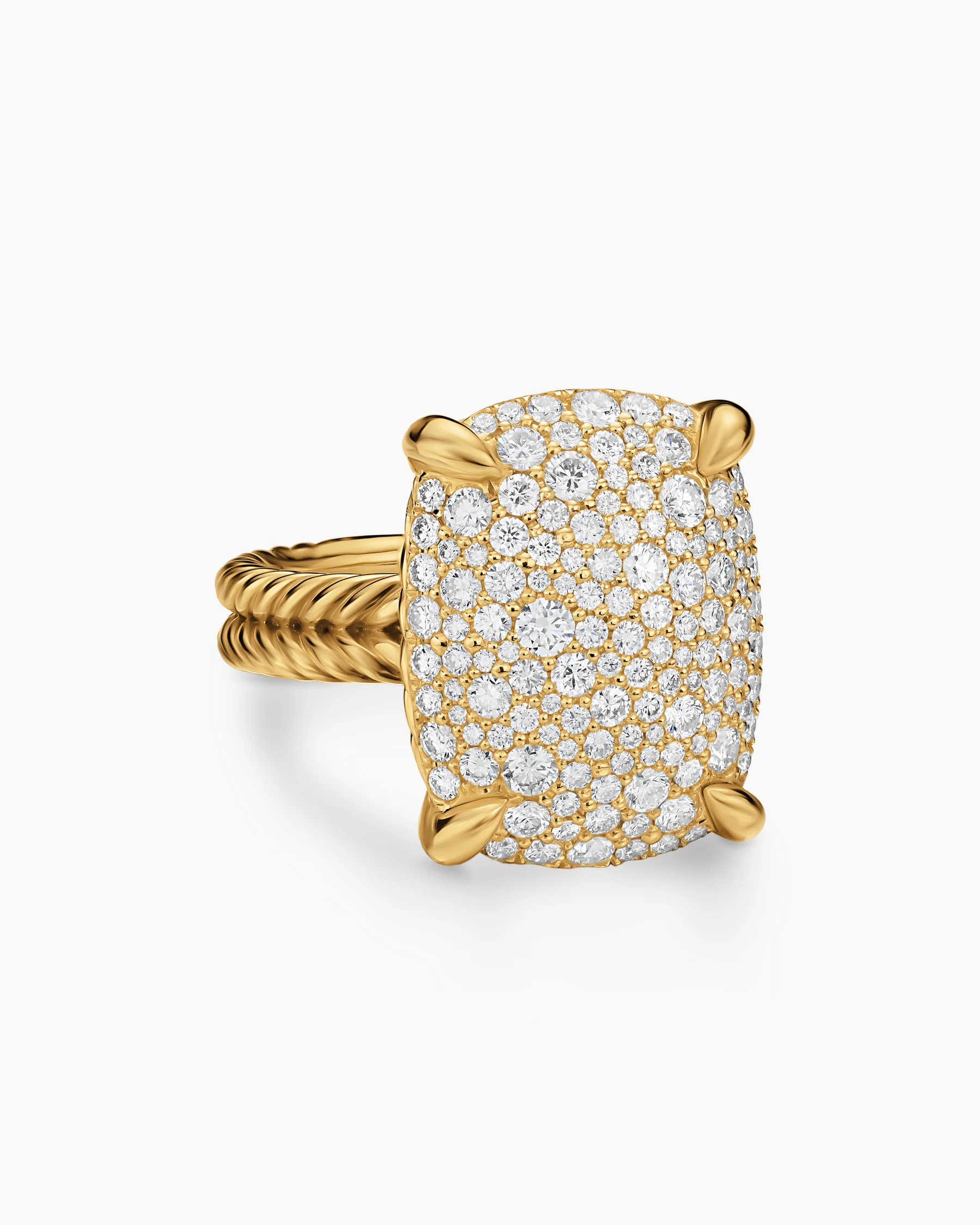 Chatelaine® Elongated Ring in Sterling Silver with Diamonds, 19mm 7 Chatelaine® Elongated Ring in Sterling Silver with Diamonds, 19mm