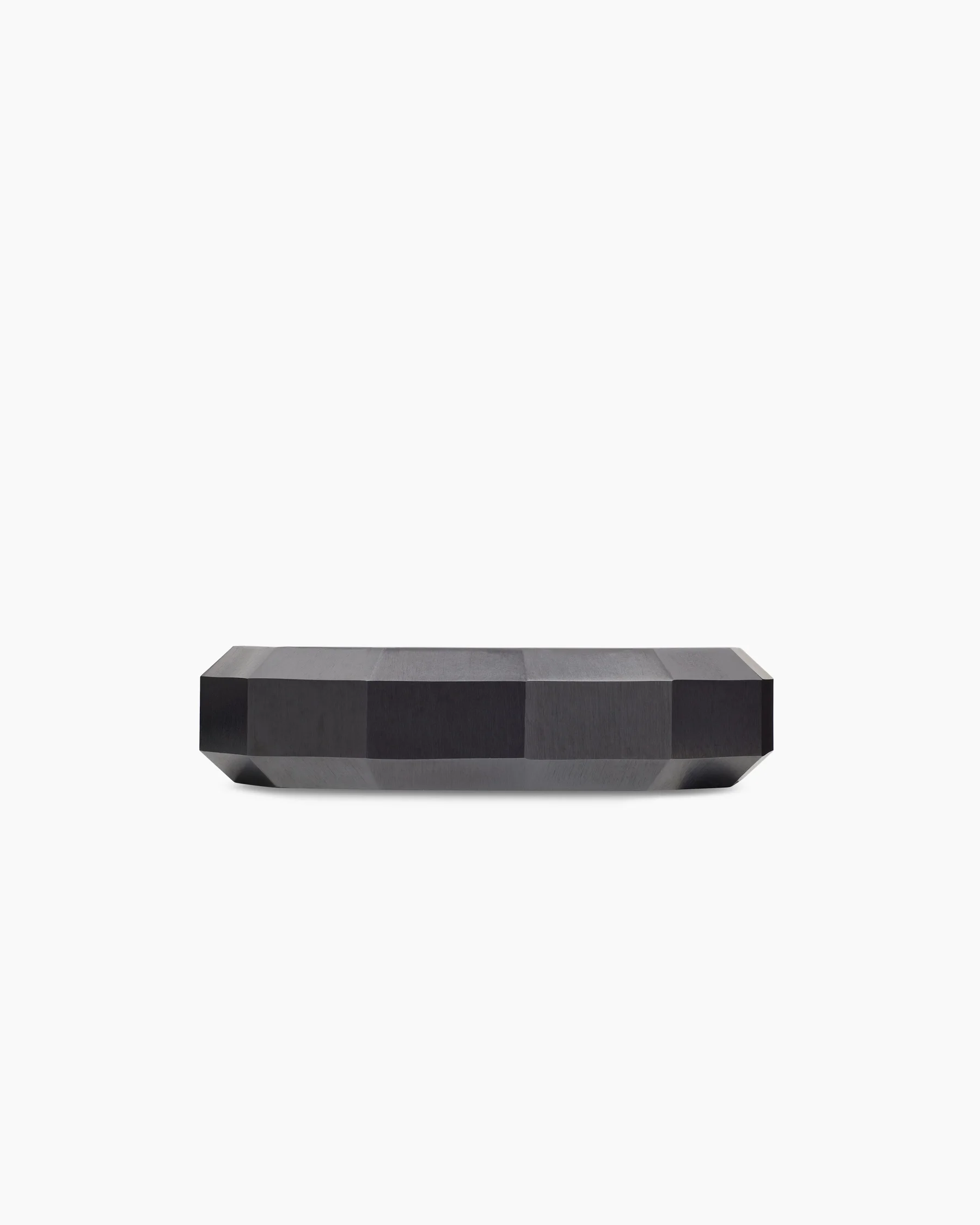 Faceted Band Ring in Black Titanium, 6mm 11 Faceted Band Ring in Black Titanium, 6mm